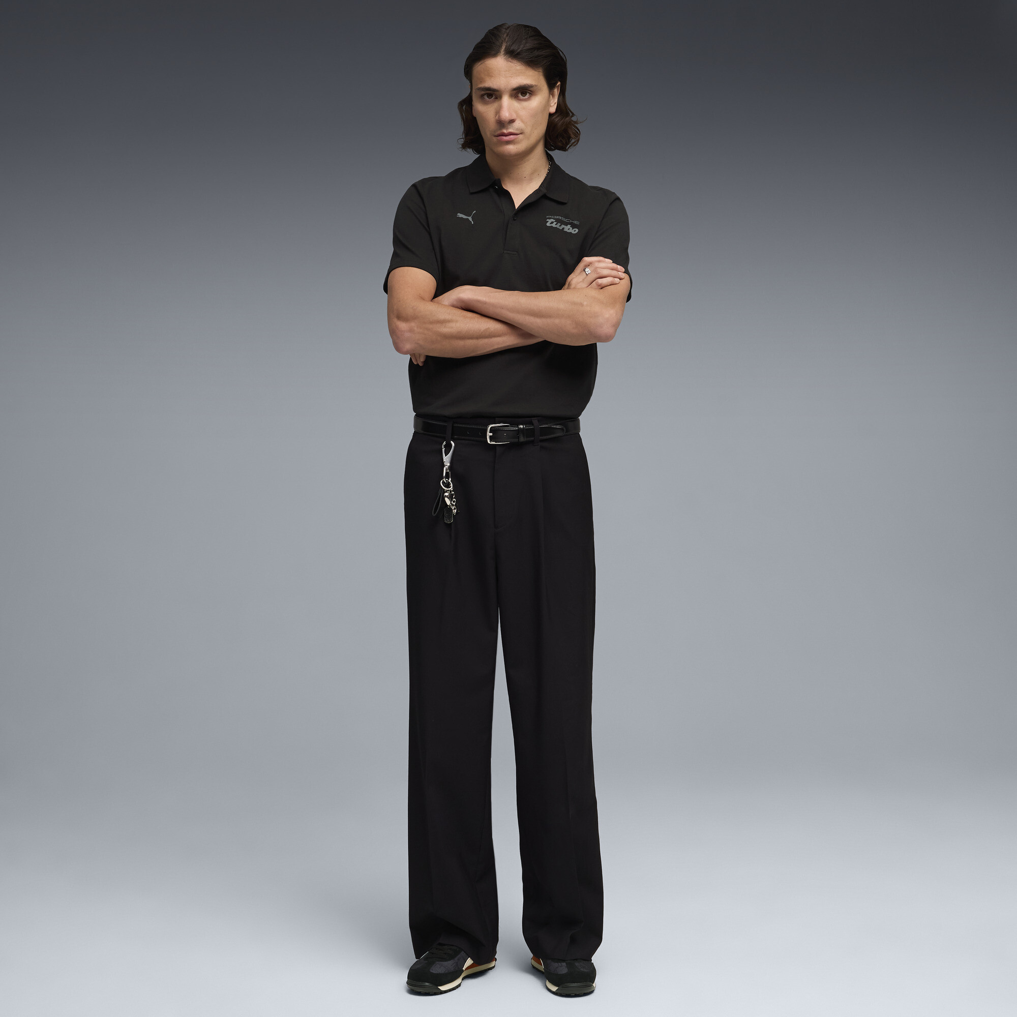 PUMA Porsche Legacy Essentials polo voor Heren, Zwart, Maat XS thumbnail 2