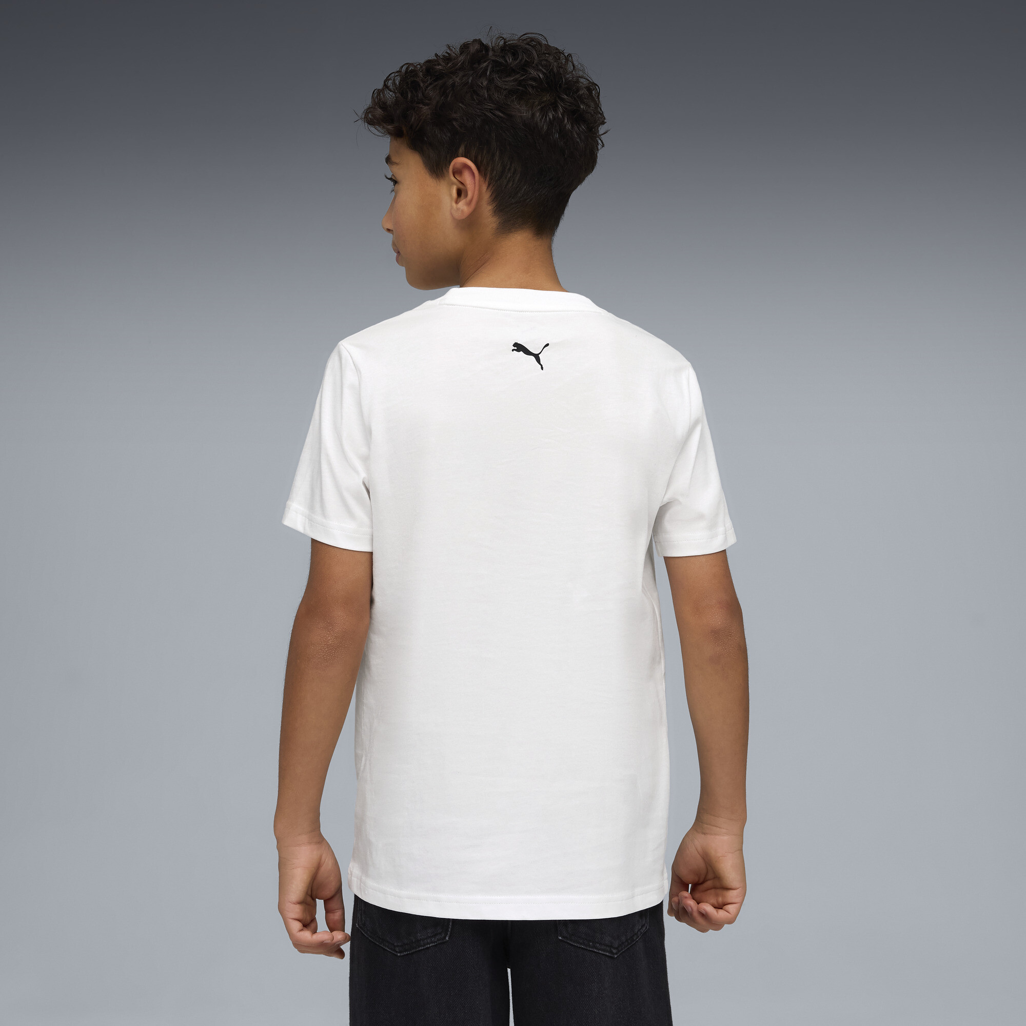 Super PUMA T-shirt met print voor Heren, Wit, Maat 15-16Y thumbnail 3