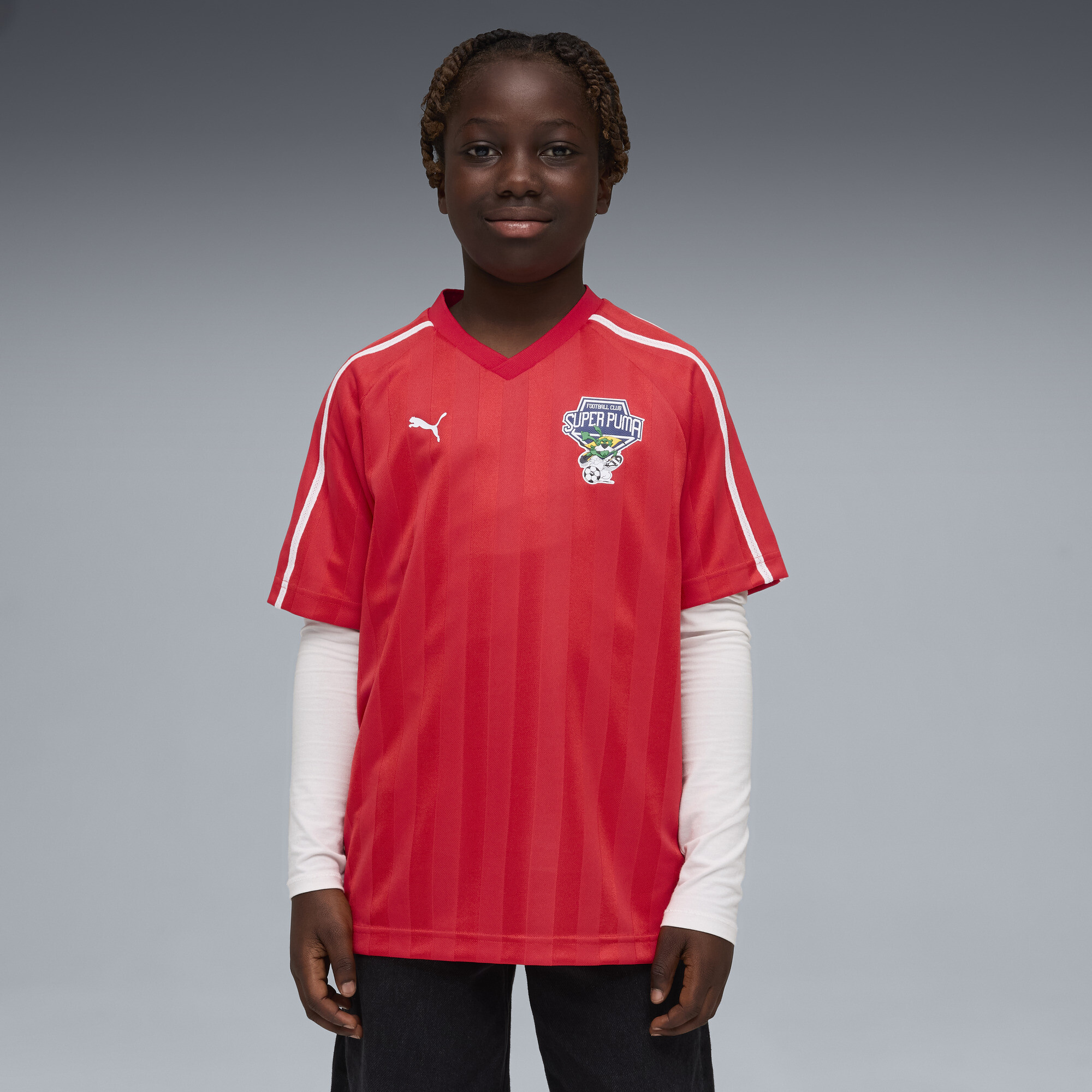 T7 Super PUMA Relaxed shirt voor Heren, Rood, Maat 7-8Y thumbnail 4