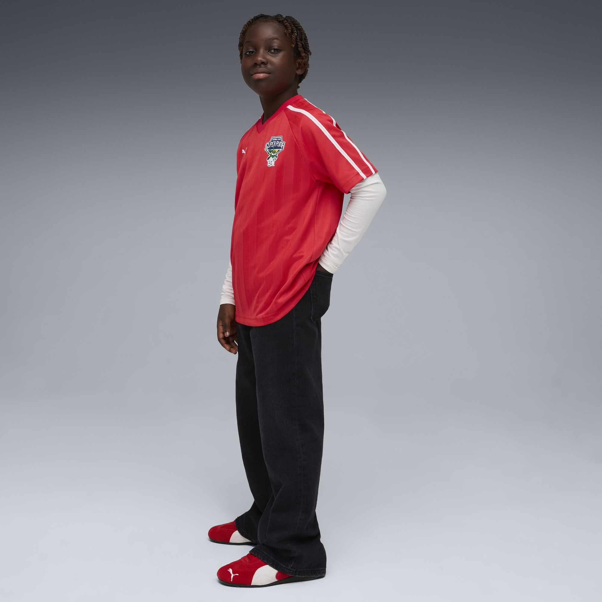 T7 Super PUMA Relaxed shirt voor Heren, Rood, Maat 7-8Y thumbnail 2