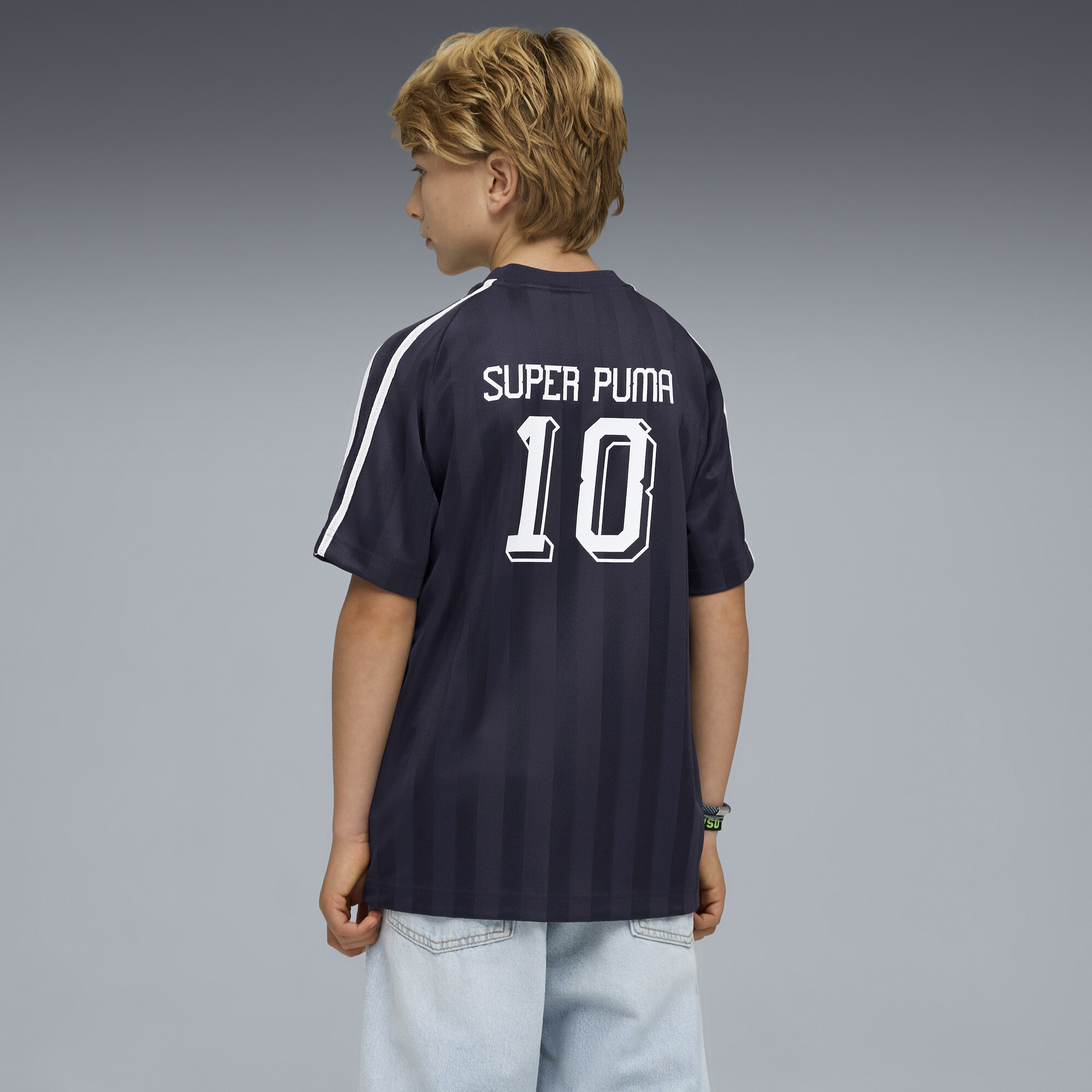 T7 Super PUMA Relaxed shirt voor Heren, Blauw, Maat 13-14Y thumbnail 3