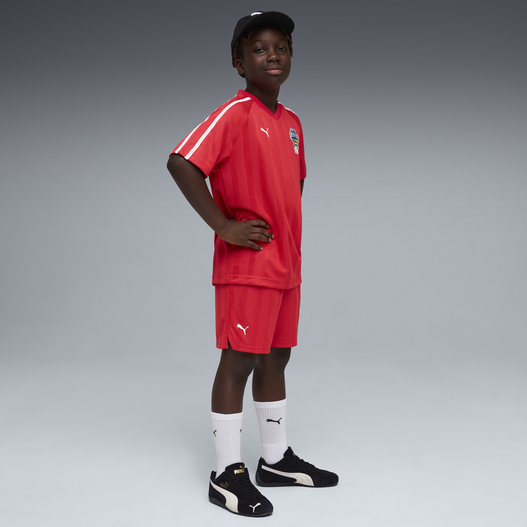 Super PUMA short voor Heren, Rood, Maat 13-14Y thumbnail 2