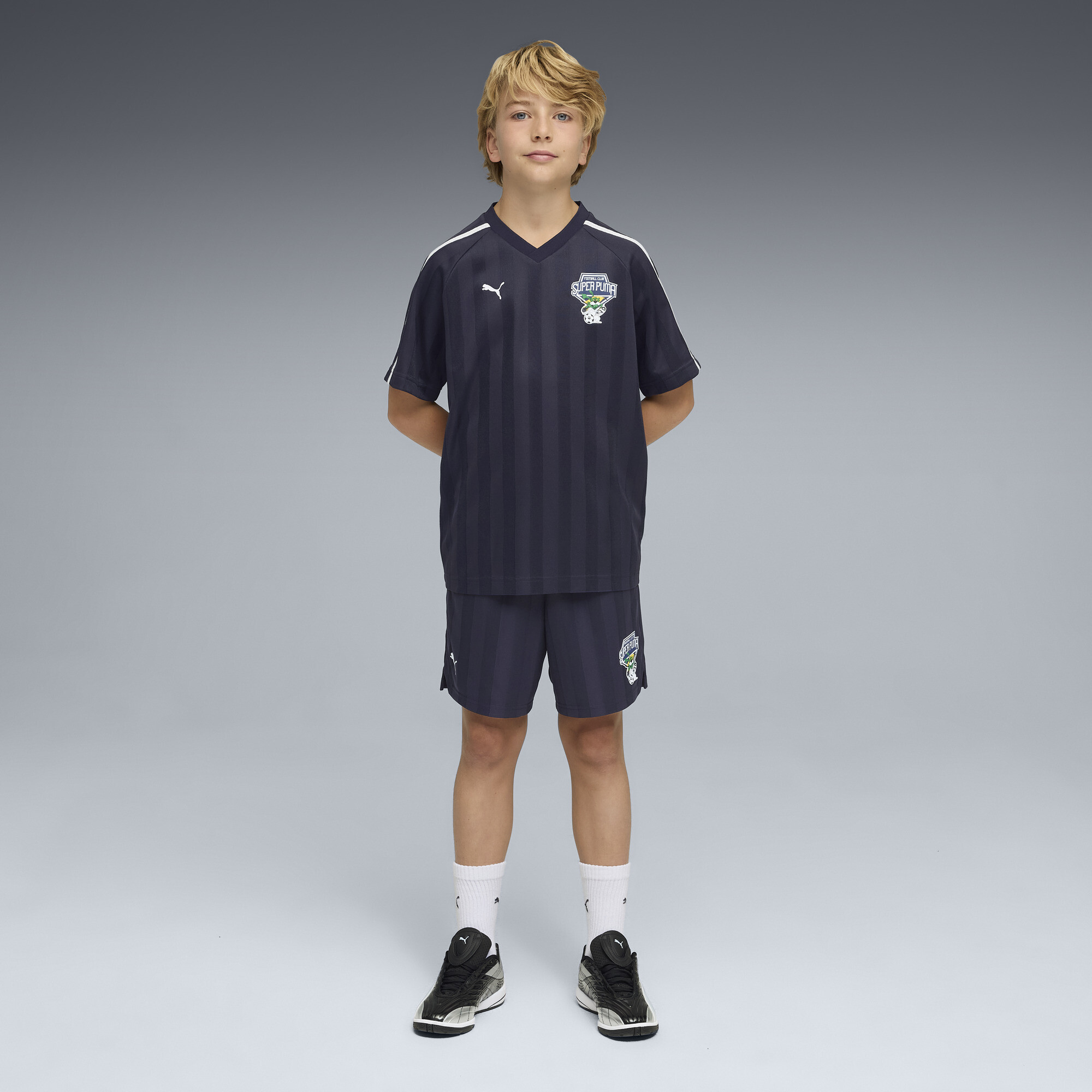 Super PUMA short voor Heren, Blauw, Maat 11-12Y thumbnail 2