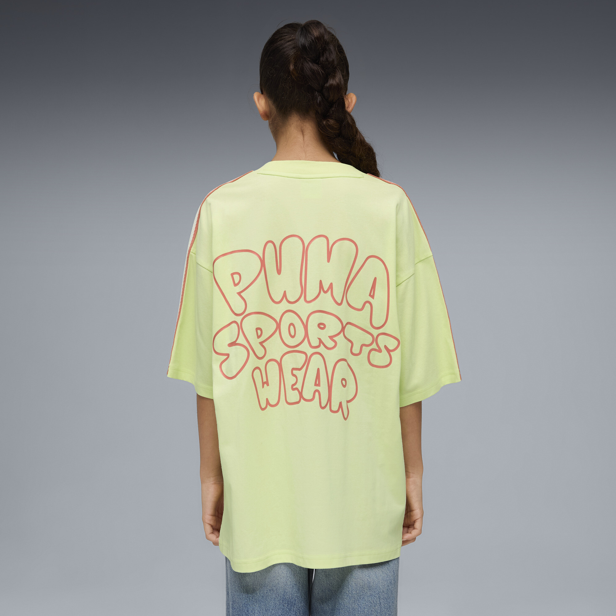 PUMA Oversized grafisch T-shirt voor Dames, Maat 11-12Y thumbnail 3