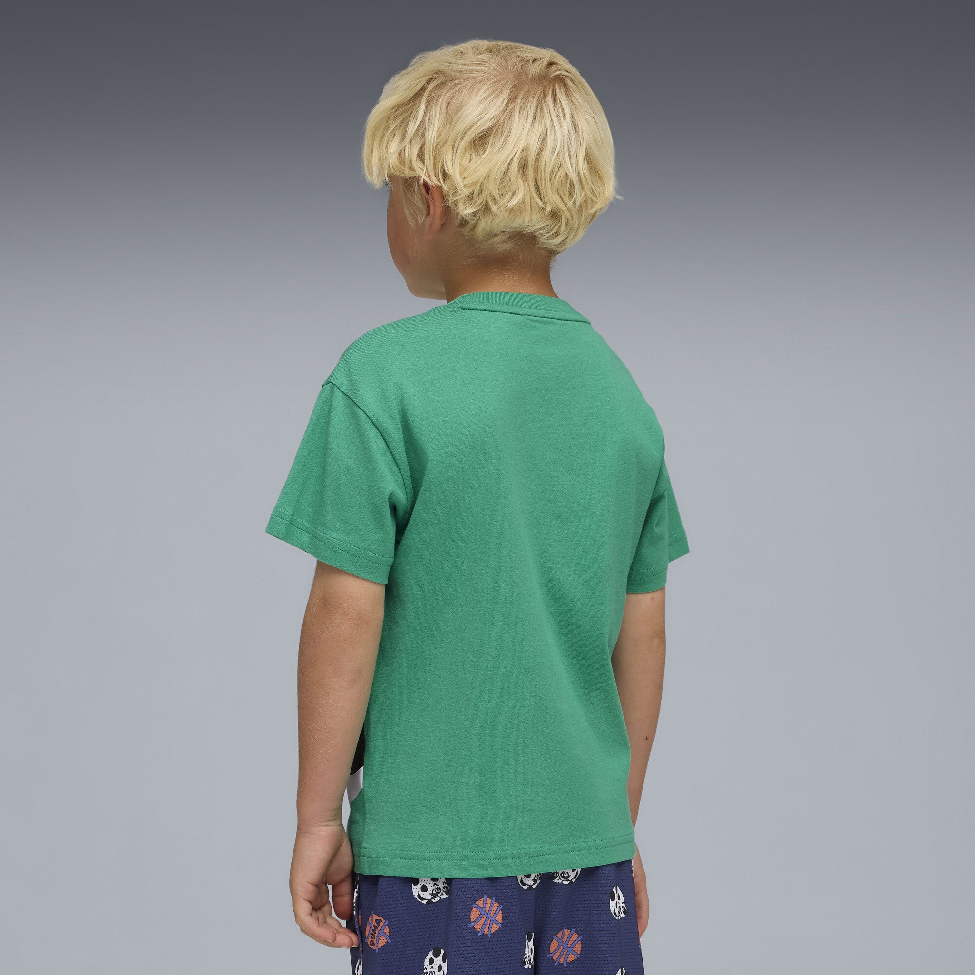 PUMA Sporty Cats relaxed T-shirt met afbeelding, Groen, Maat 3-4Y thumbnail 3