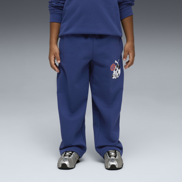 Pantalónes PUMA holgados Sporty Cats para niños En Azul Jewel