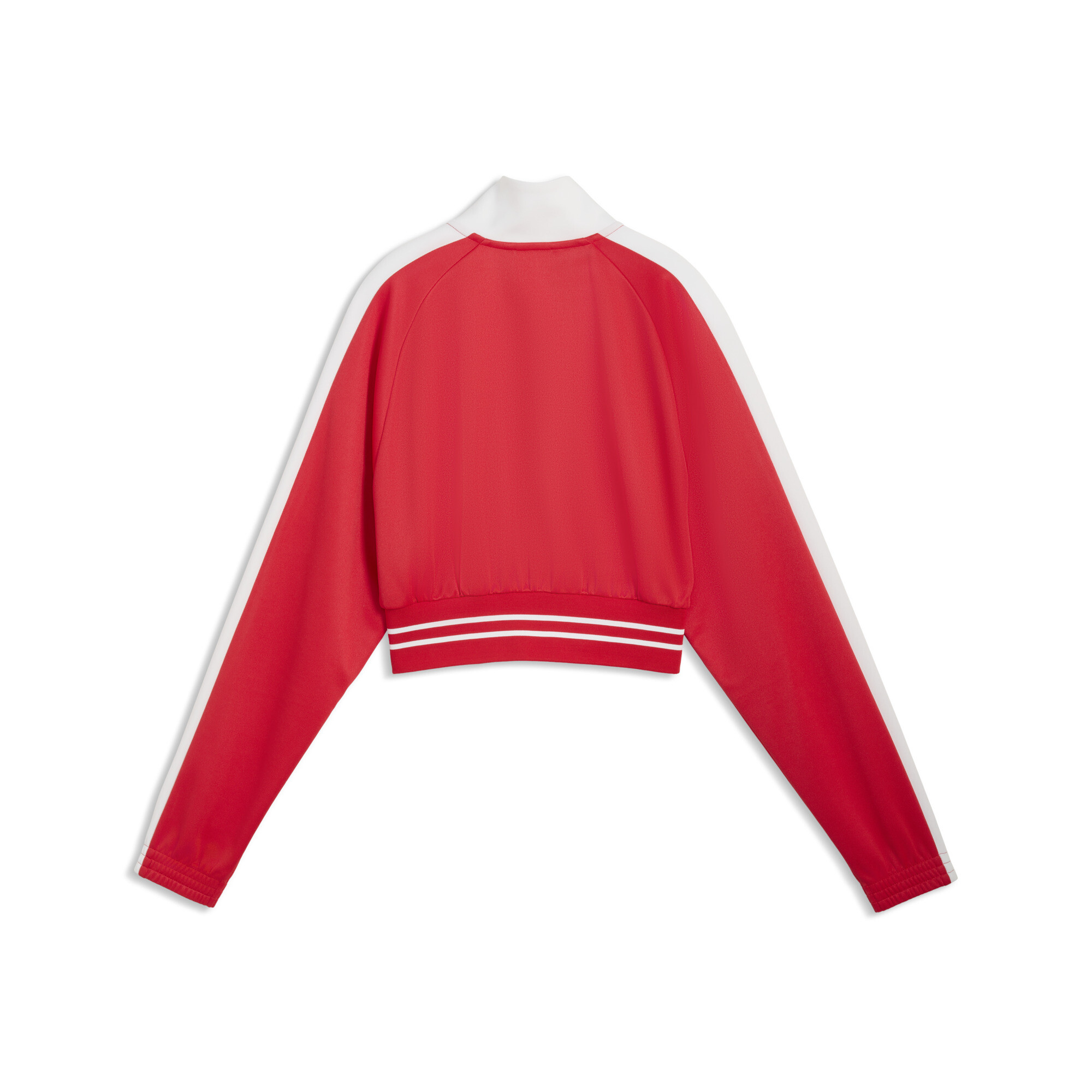 PUMA T7 relaxed cropped trainingsjack voor Dames, Rood, Maat XL thumbnail 2