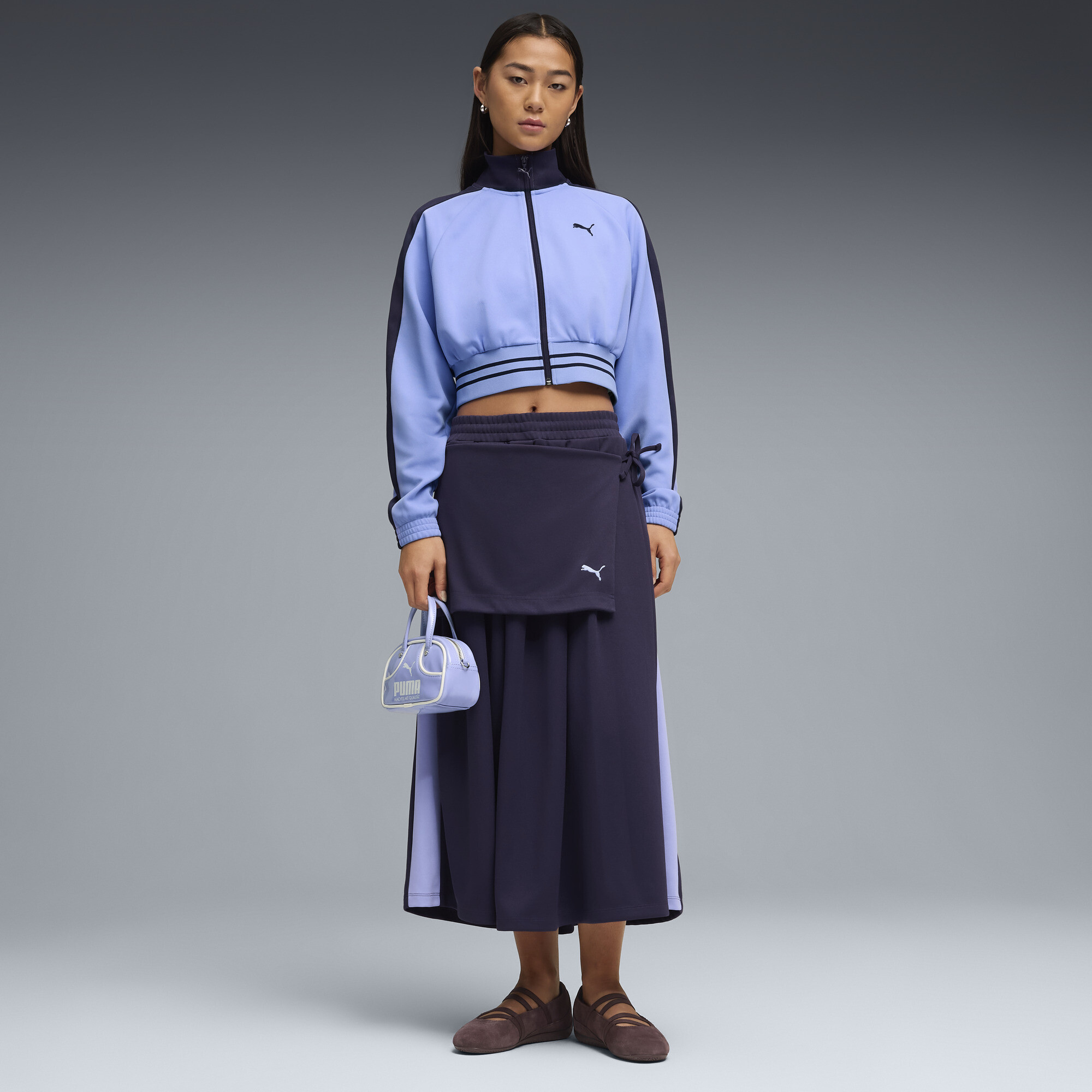 PUMA T7 relaxed cropped trainingsjack voor Dames, Maat M thumbnail 4