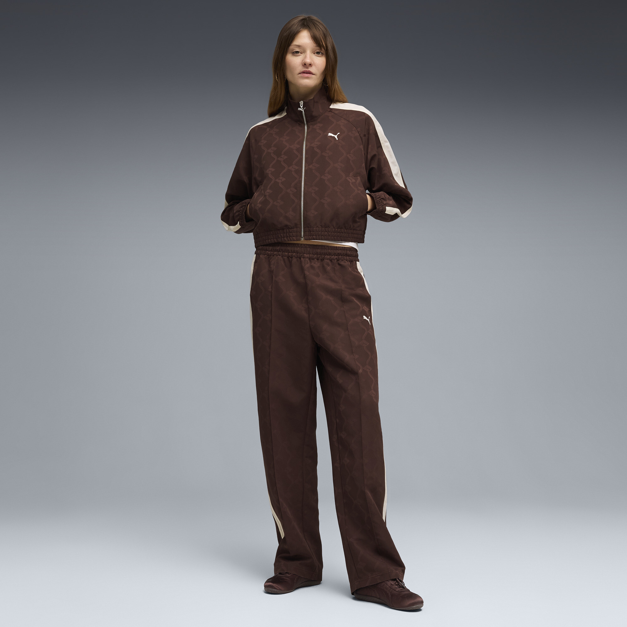 PUMA T7 trainingsbroek voor Dames, Bruin, Maat S thumbnail 4