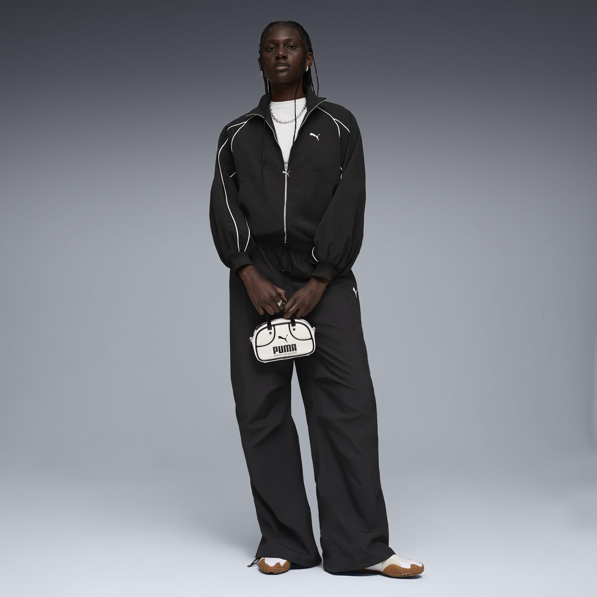 PUMA T7 ballonjasje voor Dames, Zwart, Maat L thumbnail 4