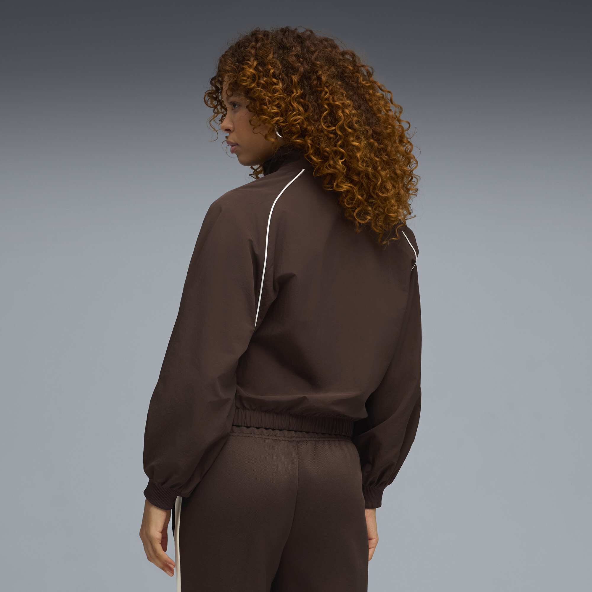 PUMA T7 ballonjasje voor Dames, Bruin, Maat M thumbnail 5