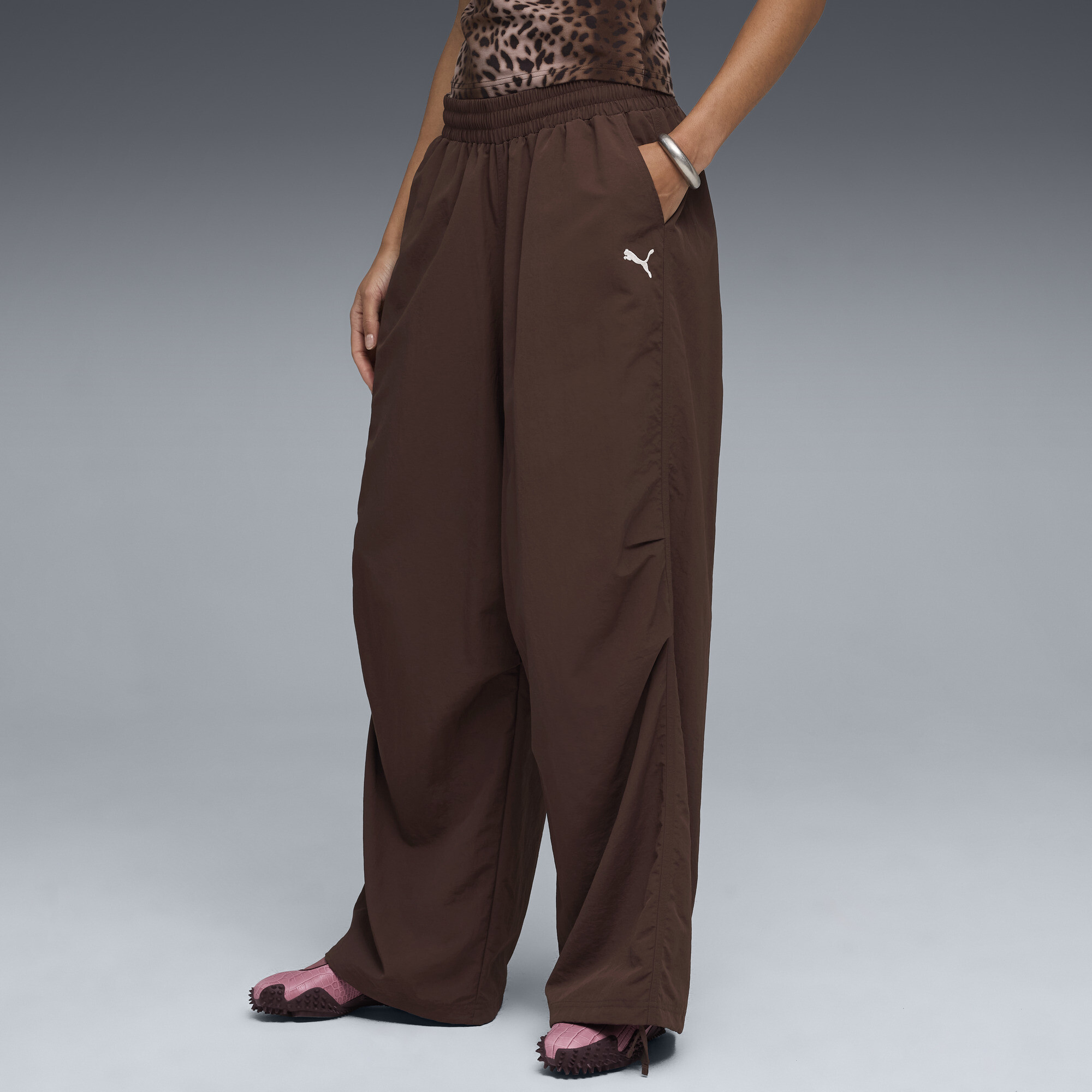 PUMA T7 trainingsbroek voor Dames, Bruin, Maat L