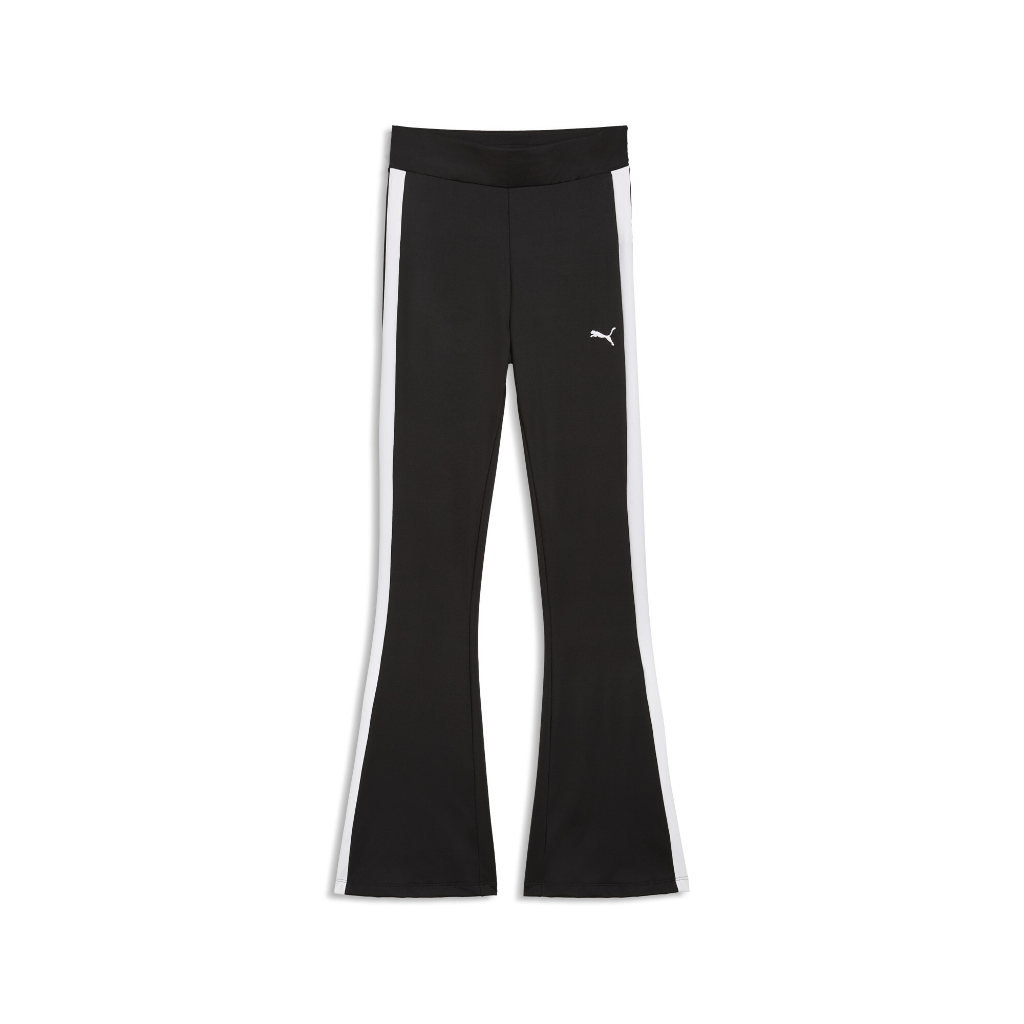 PUMA T7 legging met uitlopende pijpen voor Dames, Zwart, Maat XS thumbnail 3