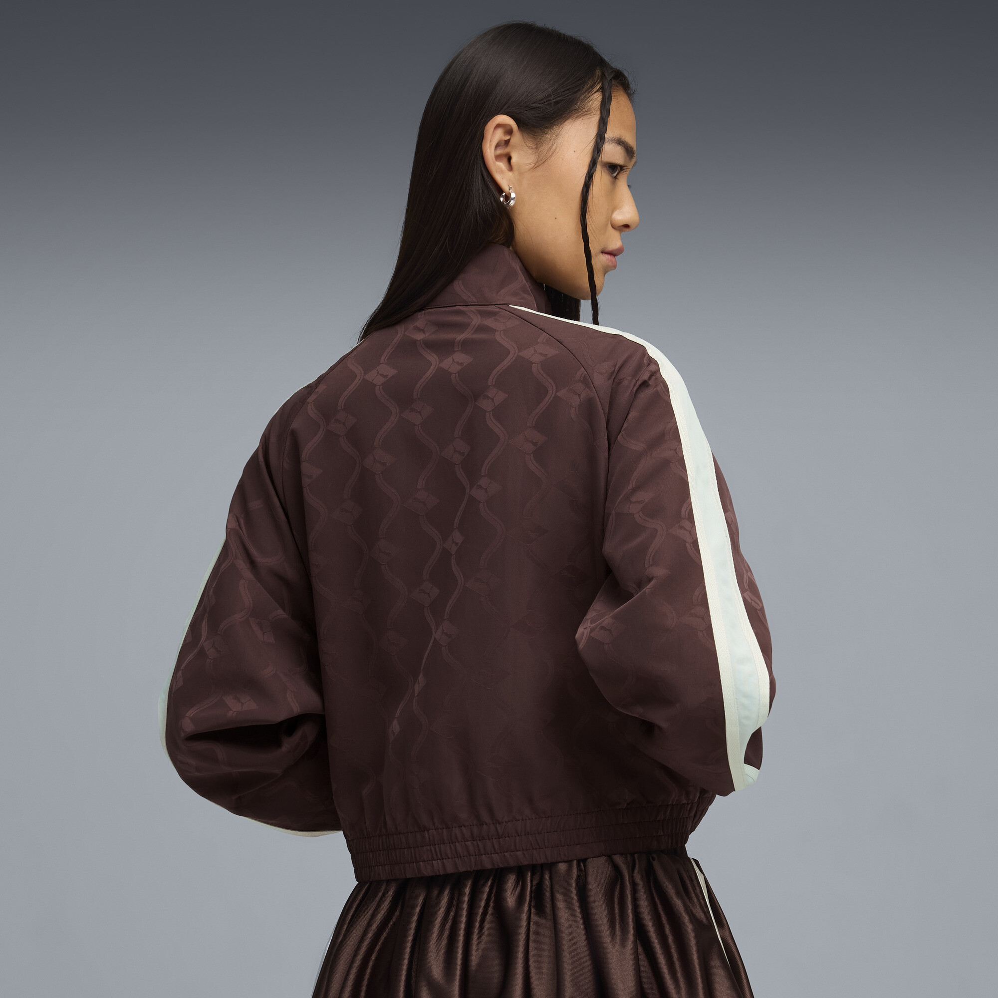 PUMA T7 trainingsjack voor Dames, Bruin, Maat M thumbnail 5