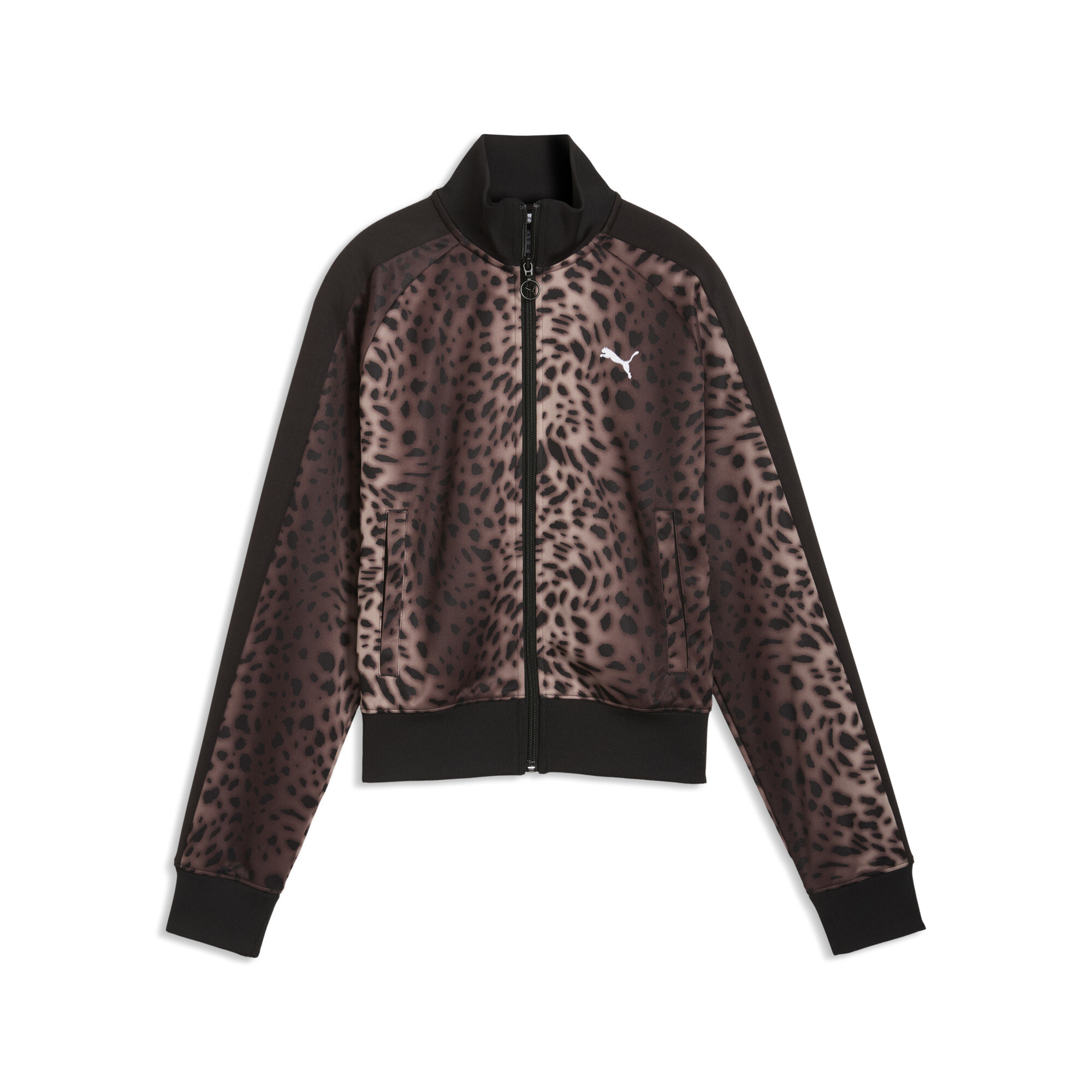 Puma Leopard Luxe Women's T7 Track Jacket In Brown
