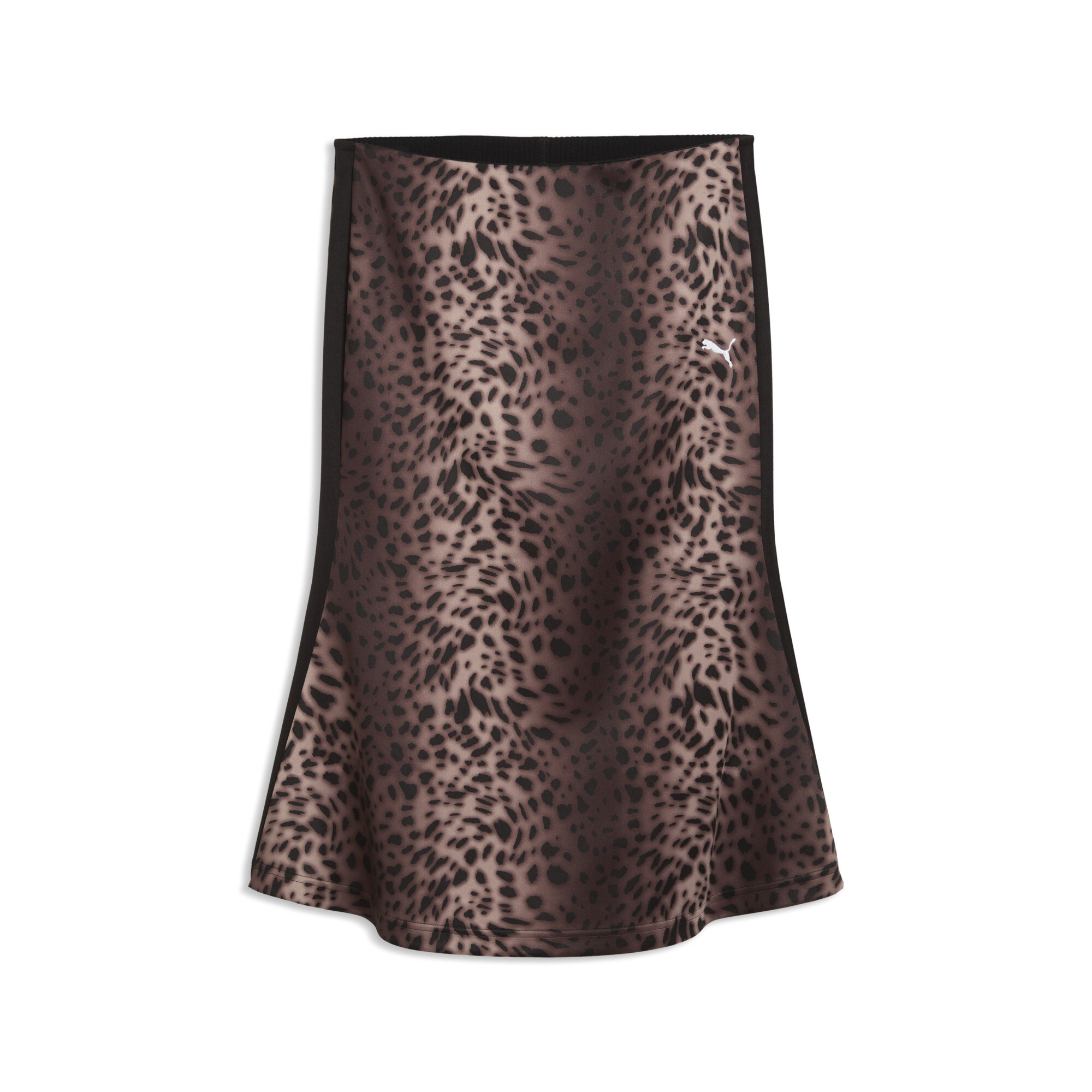 Puma Leopard Luxe Women's T7 Midi Skirt In Brown