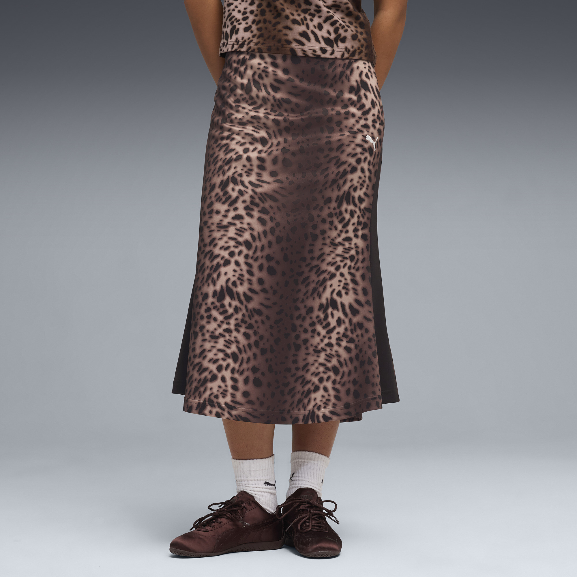 Falda midi T7 Leo Luxe para mujer
