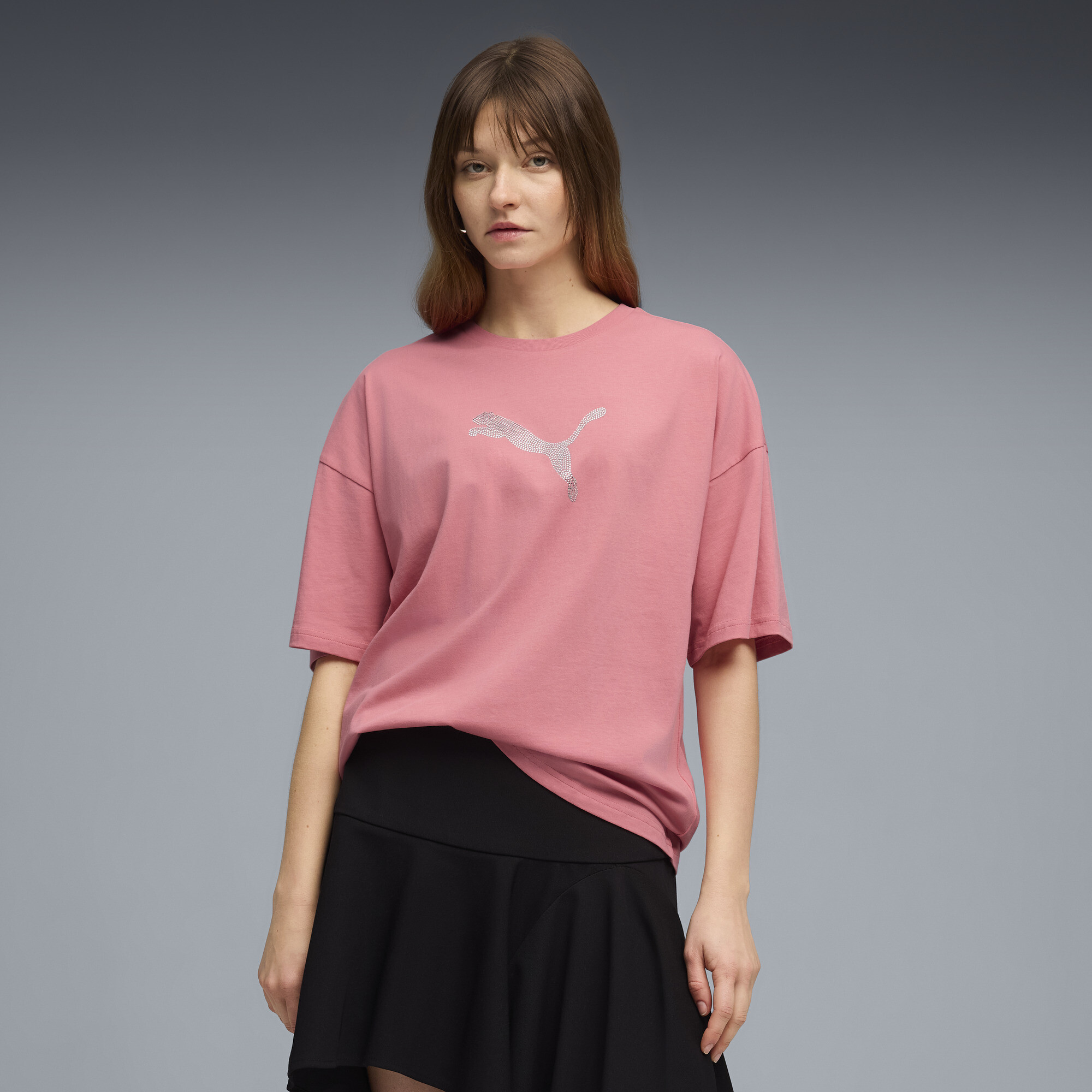 Polera Oversize Essentials Bedazzled para Mujer | Negro | Puma