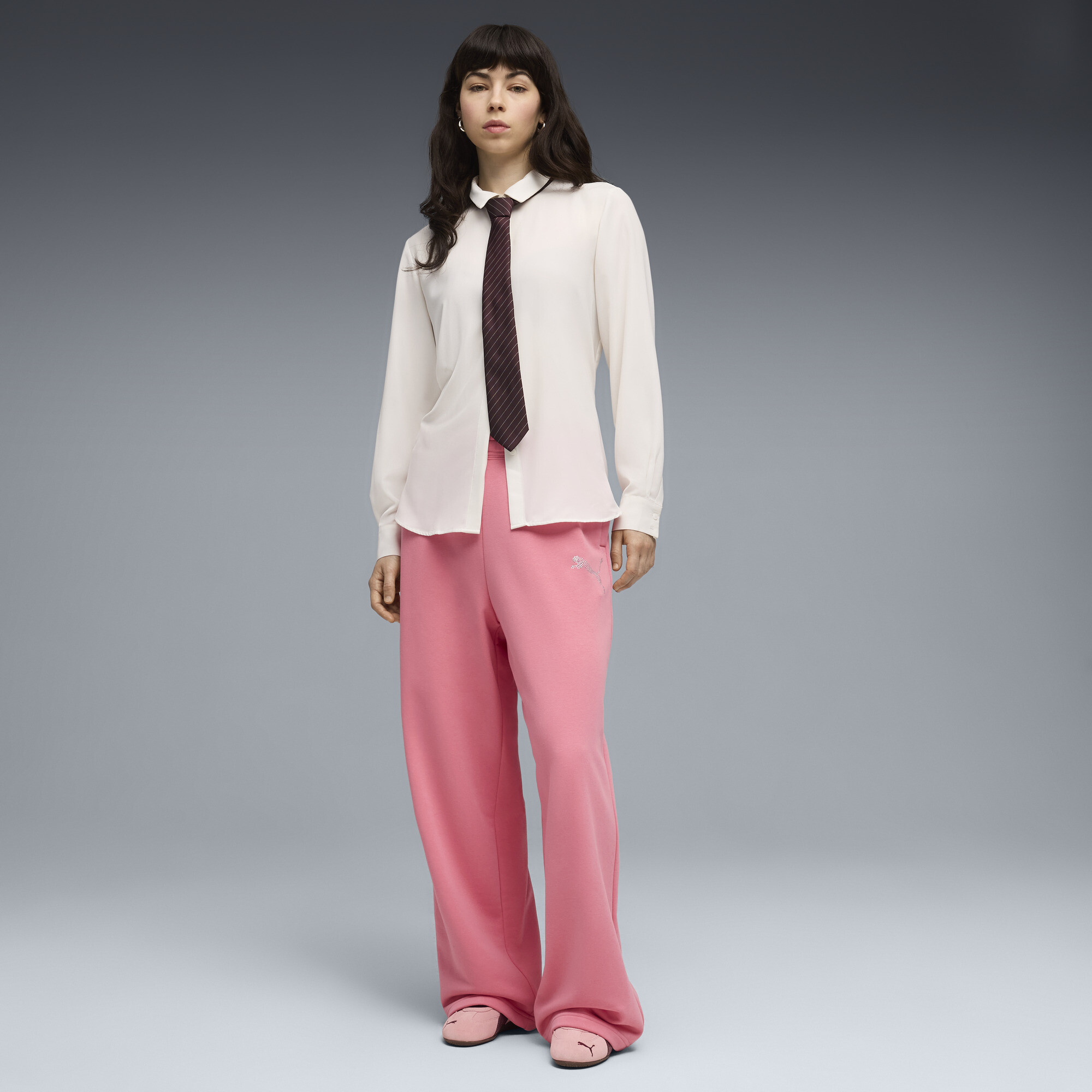 PUMA Essentials Graphics Bedazzled slobberbroek voor Dames, Roze, Maat XL thumbnail 2