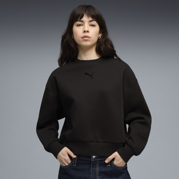 Buzo PUMA Essentials Elevated Logo para Mujer En Negro
