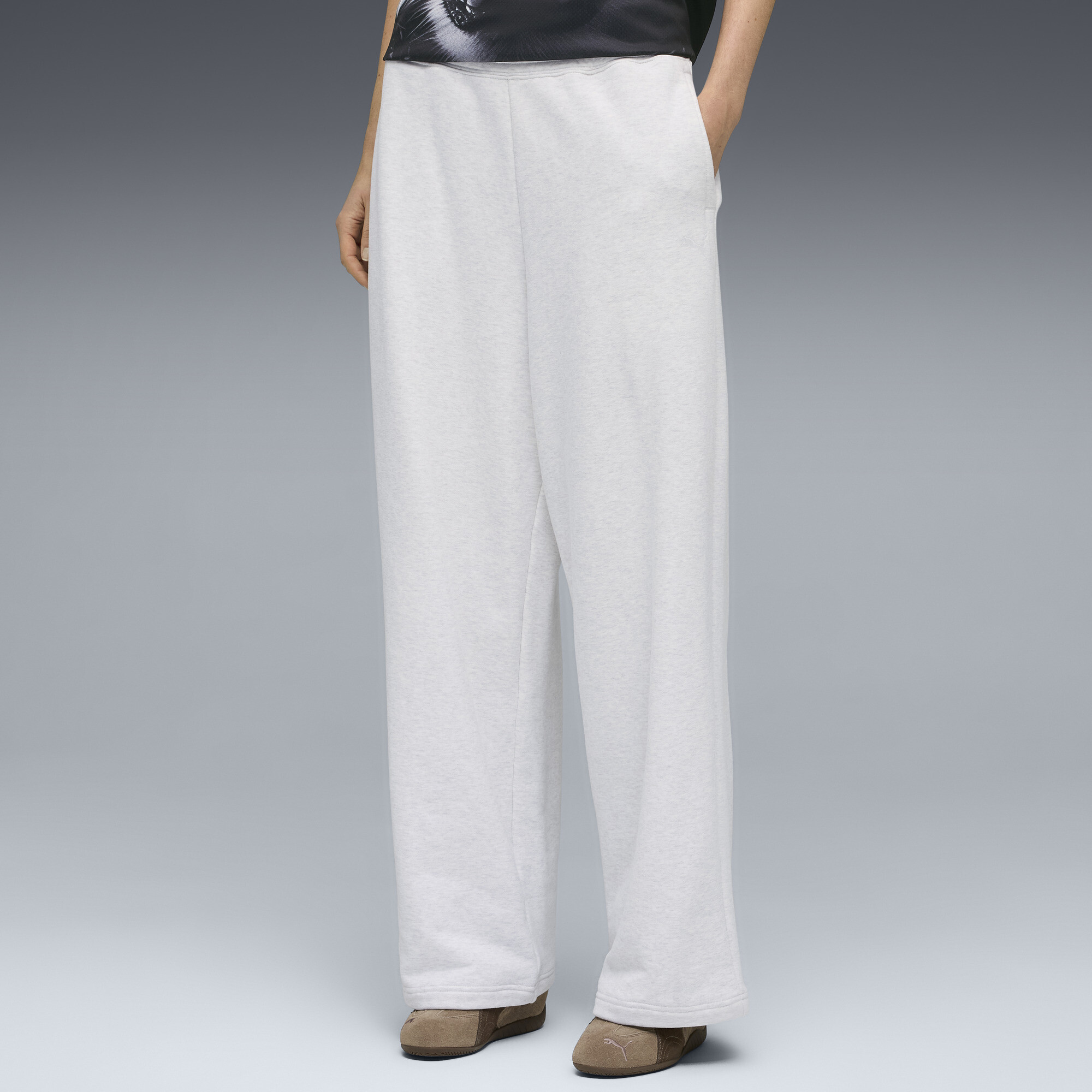 PUMA Peach Touch slobberige sweatpants voor Dames, Wit, Maat XS thumbnail 4