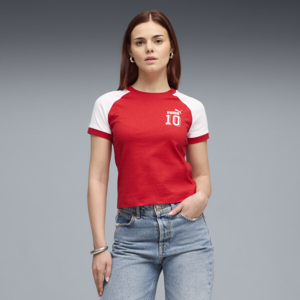 Remera semi-ajustada FUTURE.PUMA.ARCHIVE para Mujer En For All Time Rojo