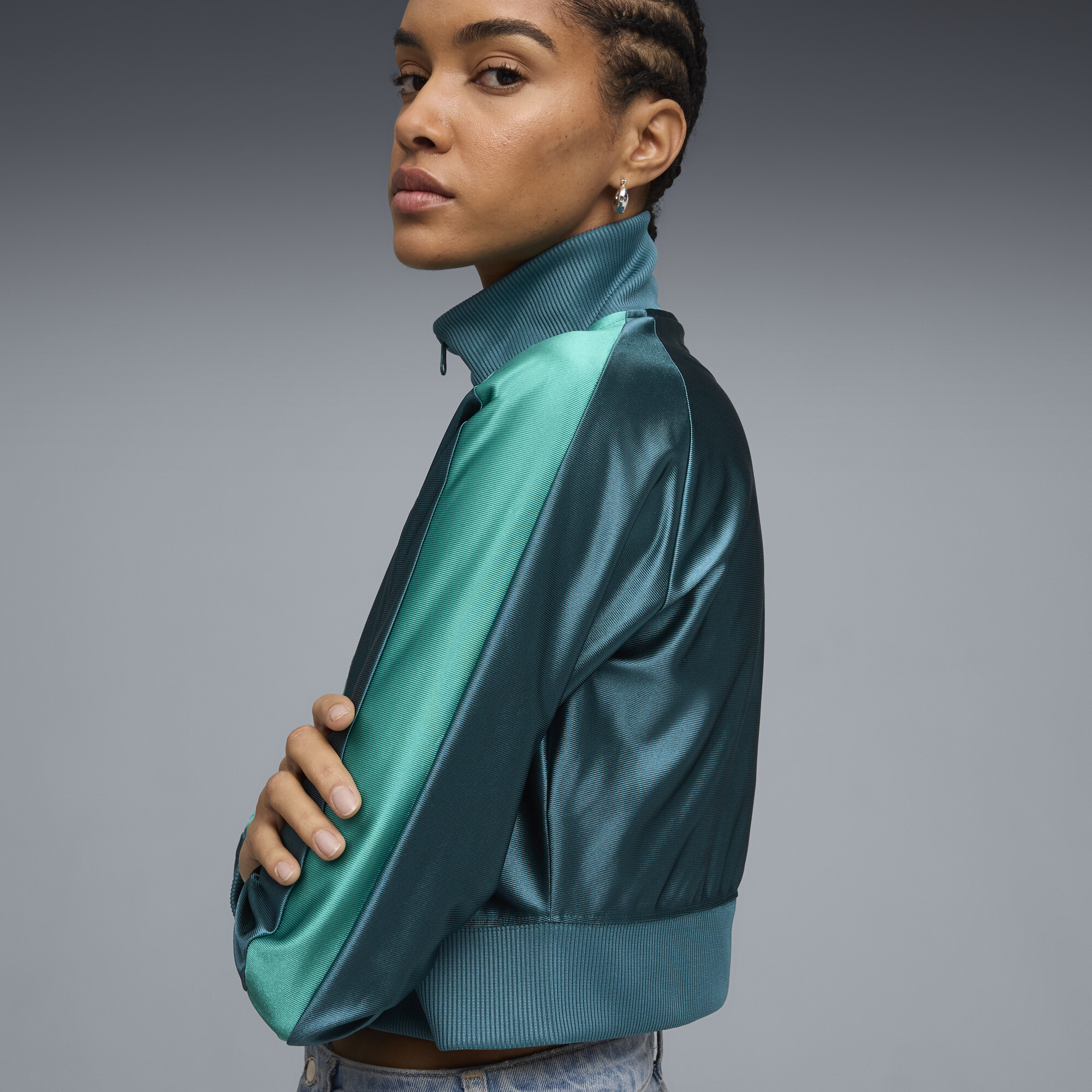 FUTURE.PUMA.ARCHIVE T7 cropped trainingsjack voor Dames, Maat M thumbnail 4