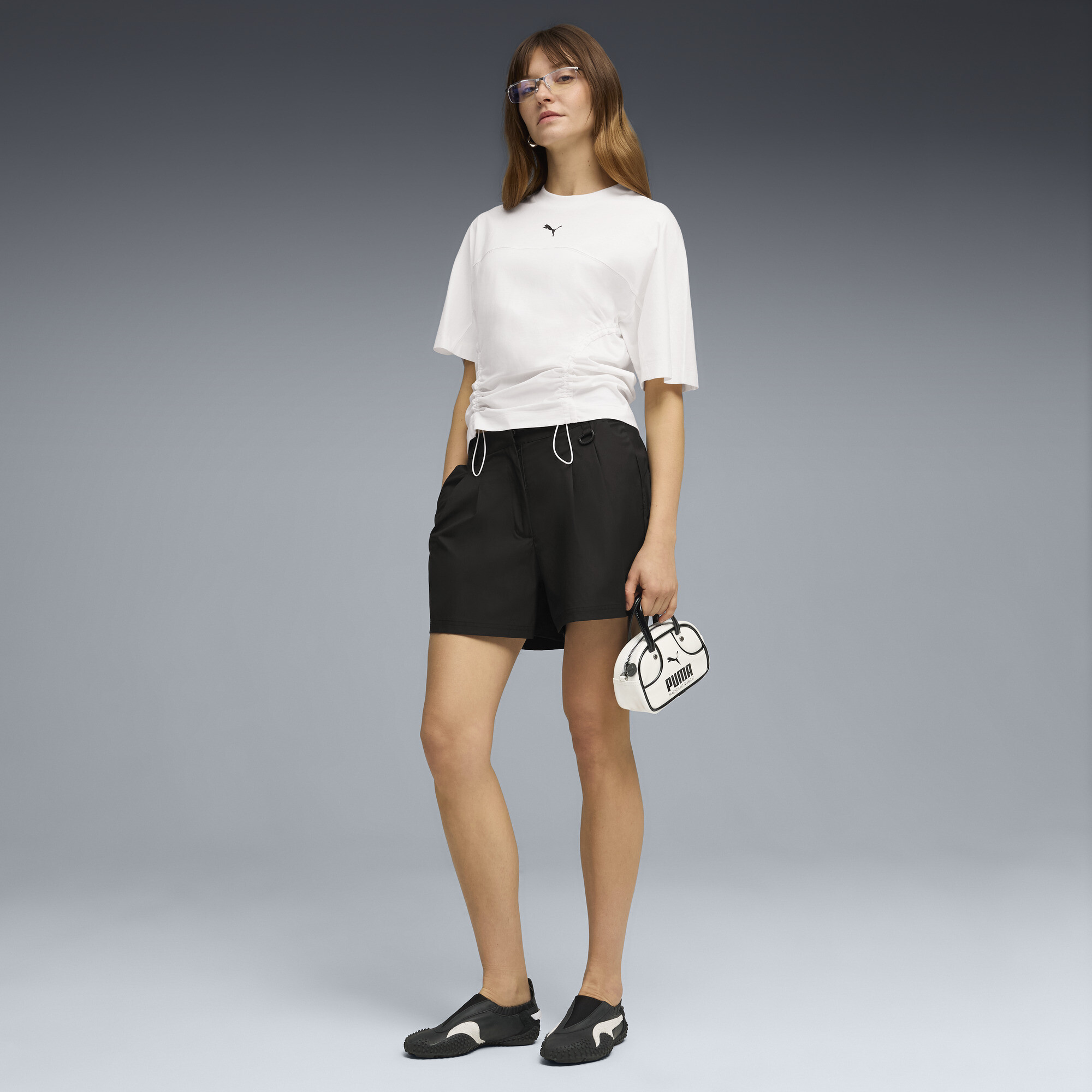 PUMA Dare To T-shirt met nauwsluitende taille voor Dames, Wit, Maat M thumbnail 4