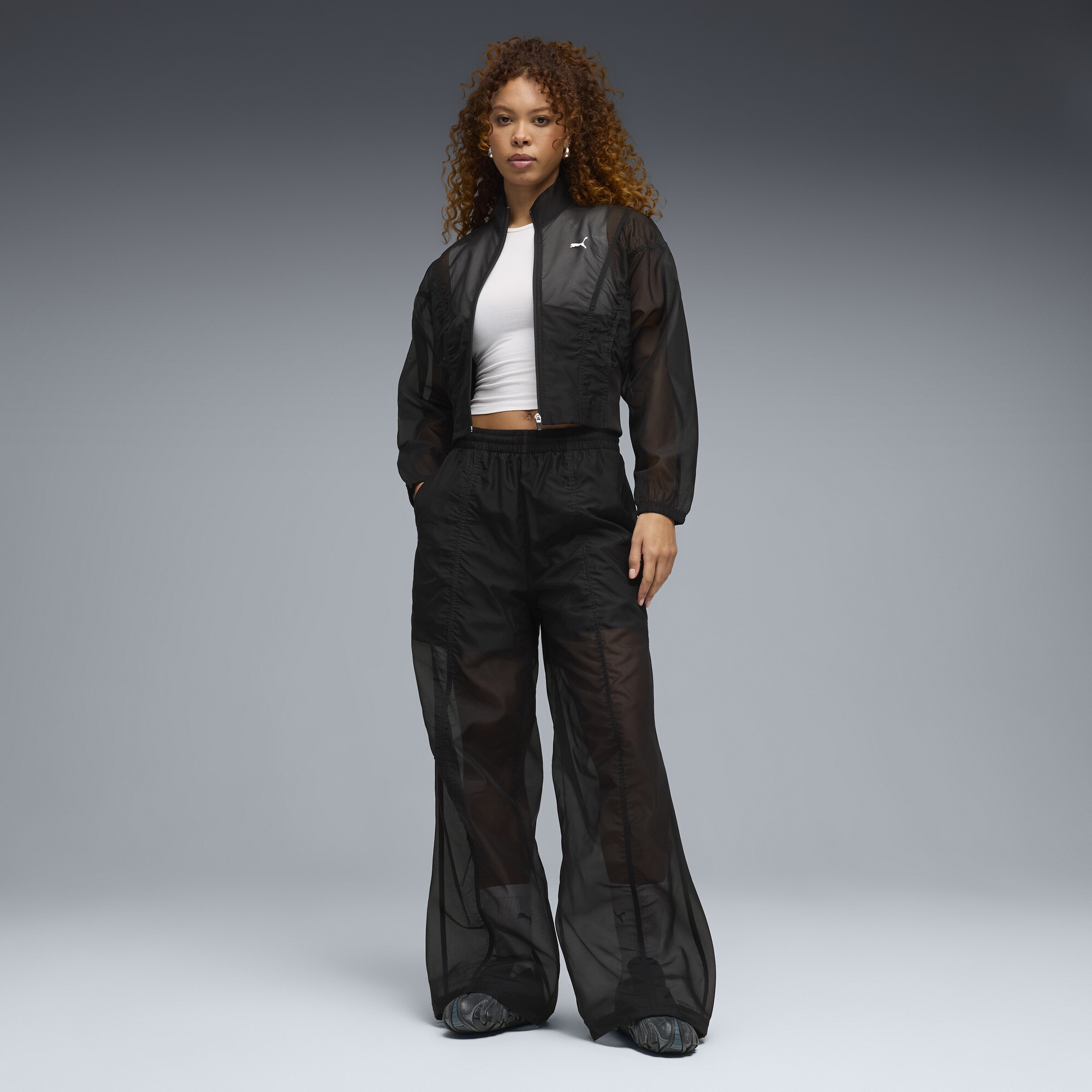 PUMA Dare To oversized geweven jack voor Dames, Zwart, Maat XL thumbnail 4