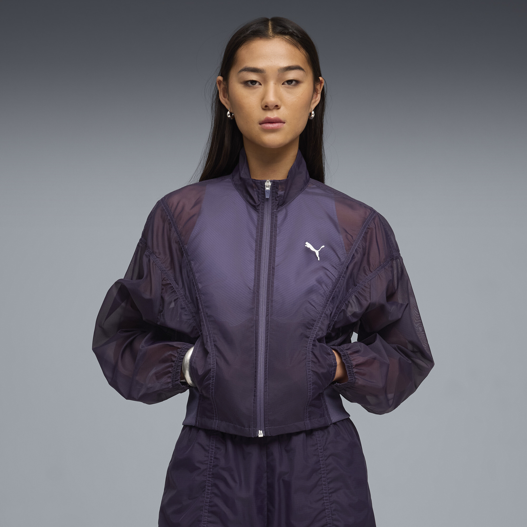 PUMA Dare To oversized geweven jack voor Dames, Maat S