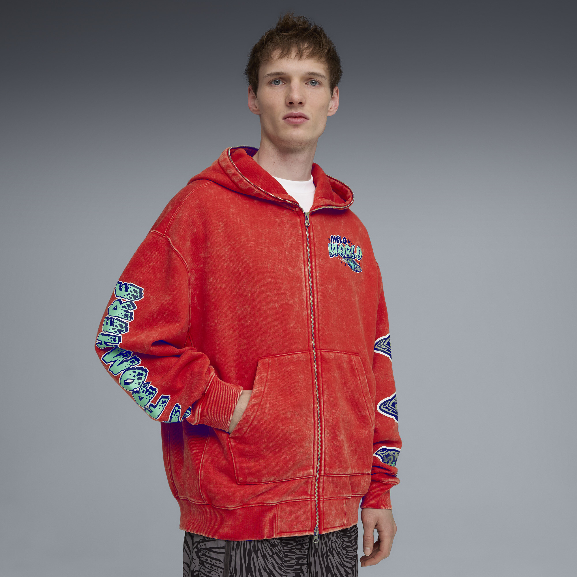 Moletom com Capuz Melo World Zip Up | red | PUMA