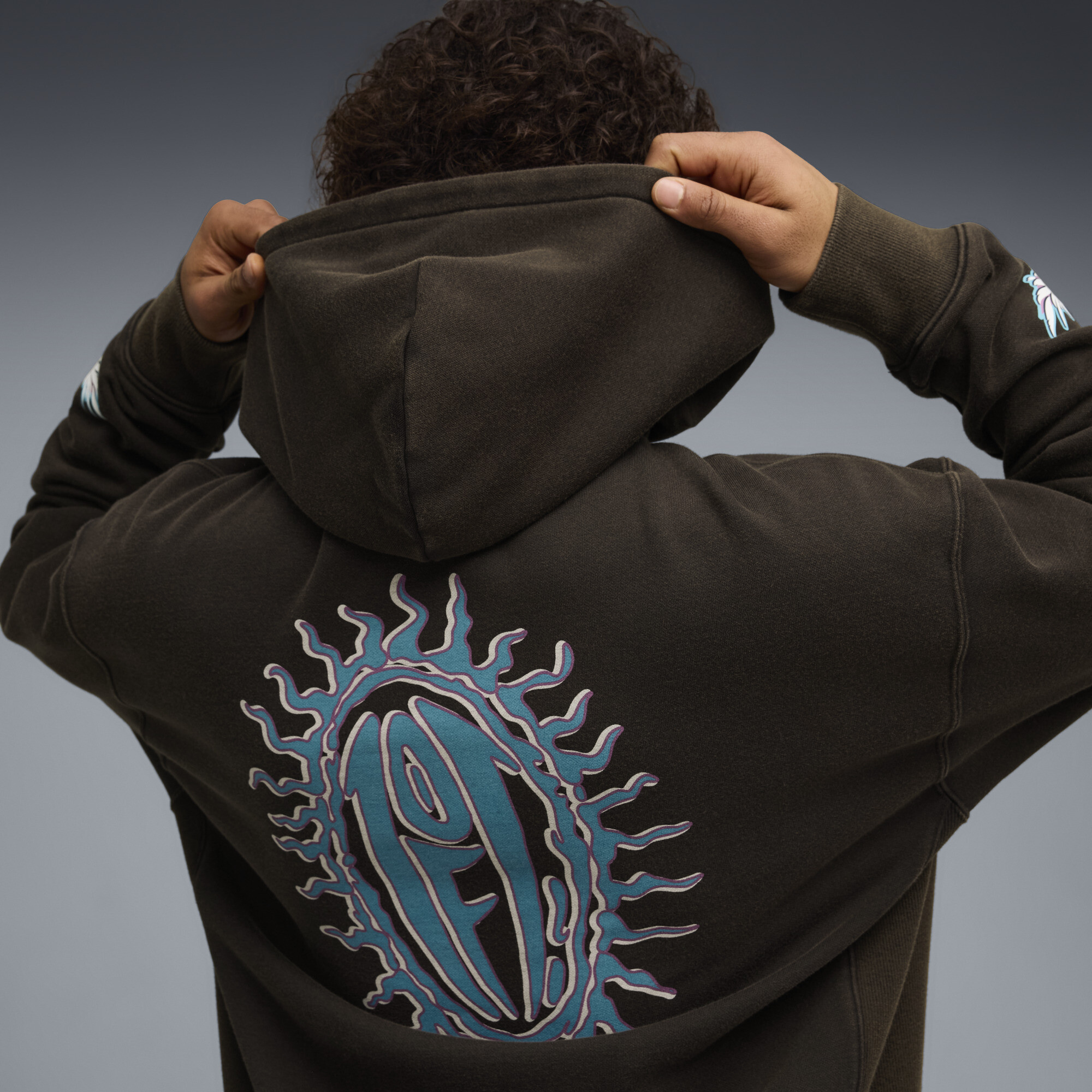 PUMA Melo x Hive relaxte hoodie voor Heren, Zwart, Maat XXL thumbnail 7