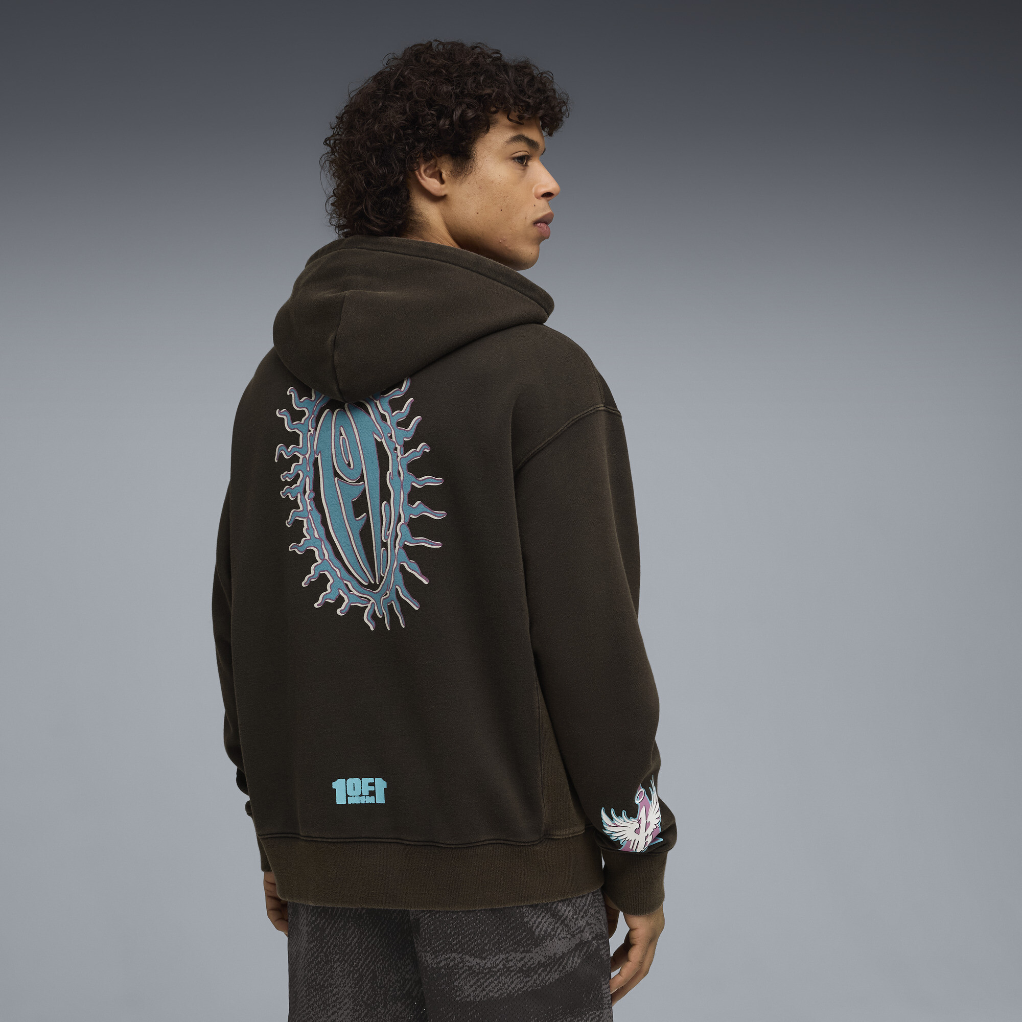 PUMA Melo x Hive relaxte hoodie voor Heren, Zwart, Maat XXL thumbnail 5