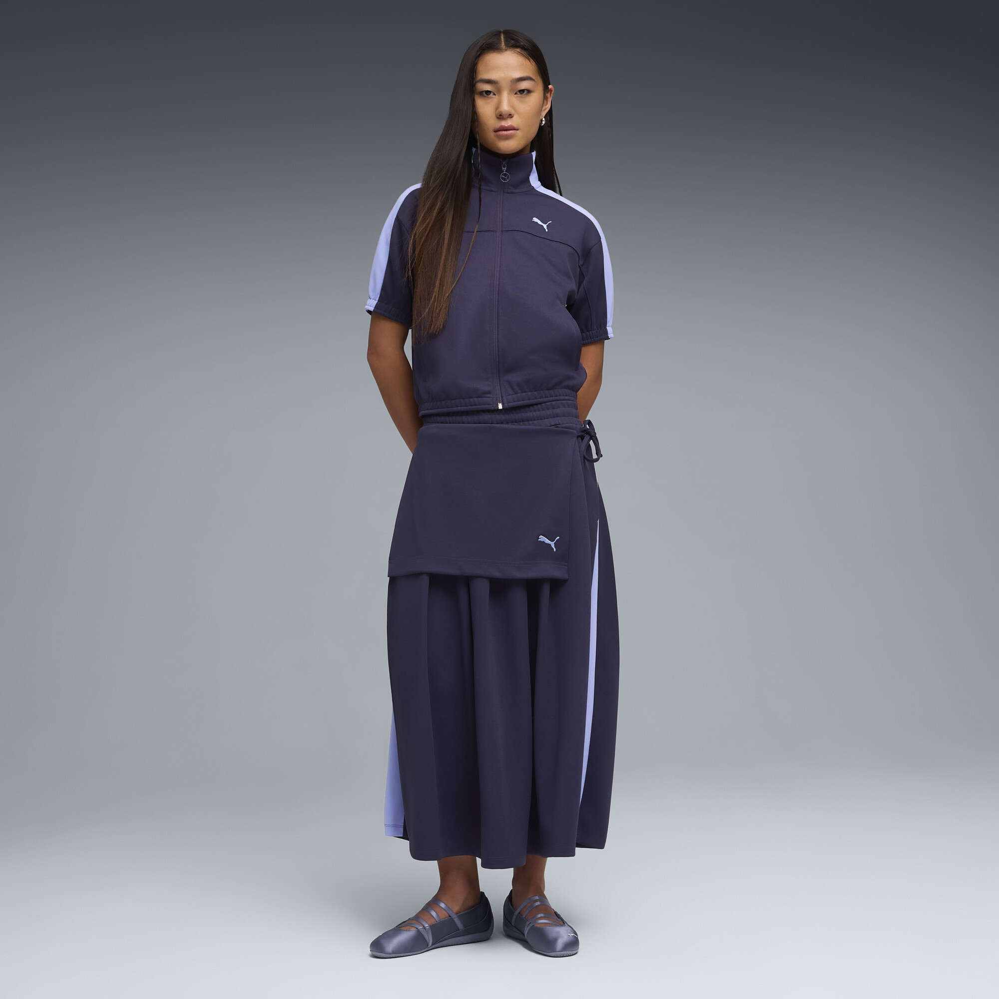 PUMA T7 Midi plooirok voor Dames, Maat XS thumbnail 4