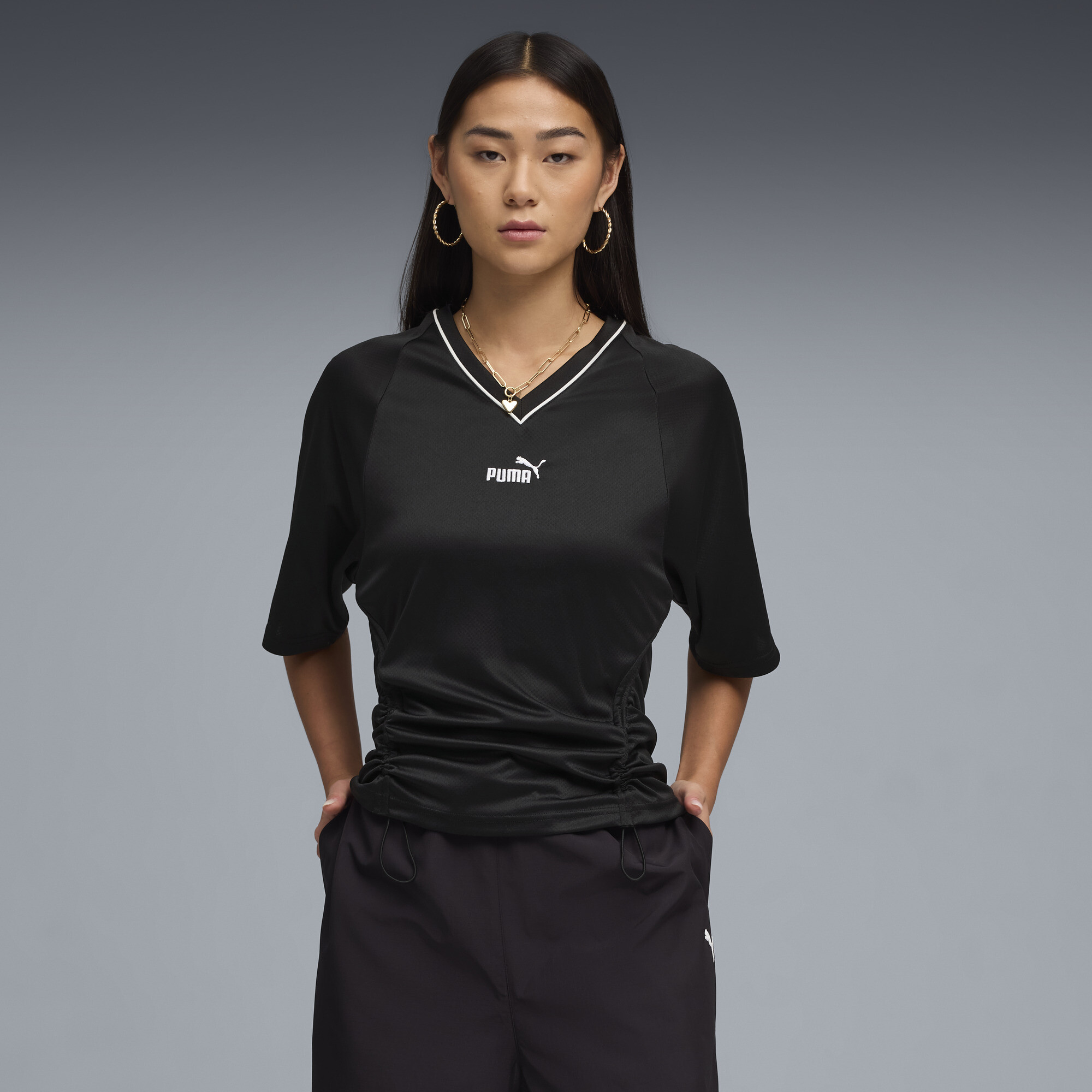 FUTURE.PUMA.ARCHIVE slim-fit voetbalshirt voor Dames, Zwart, Maat XS thumbnail 4