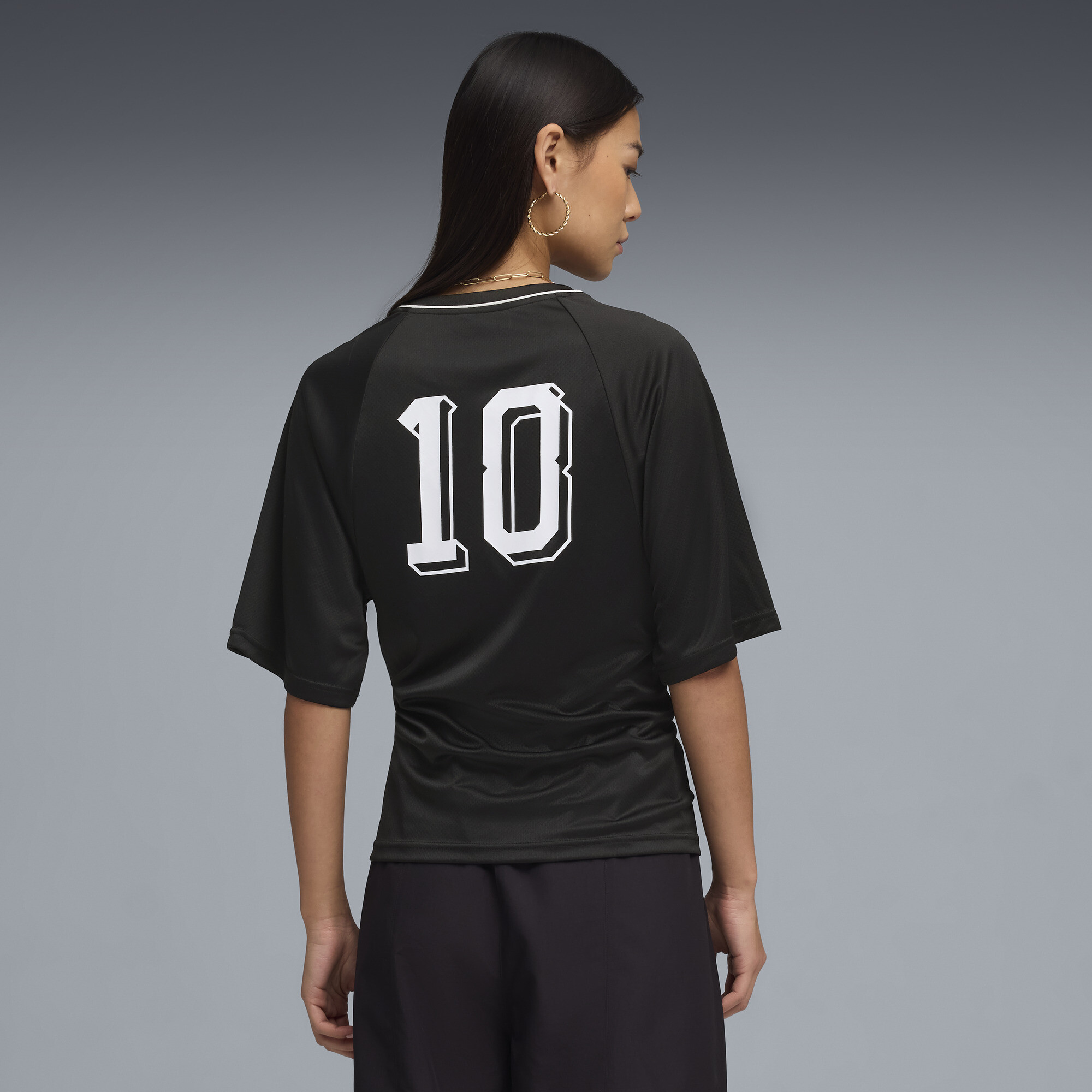 FUTURE.PUMA.ARCHIVE slim-fit voetbalshirt voor Dames, Zwart, Maat XS thumbnail 3