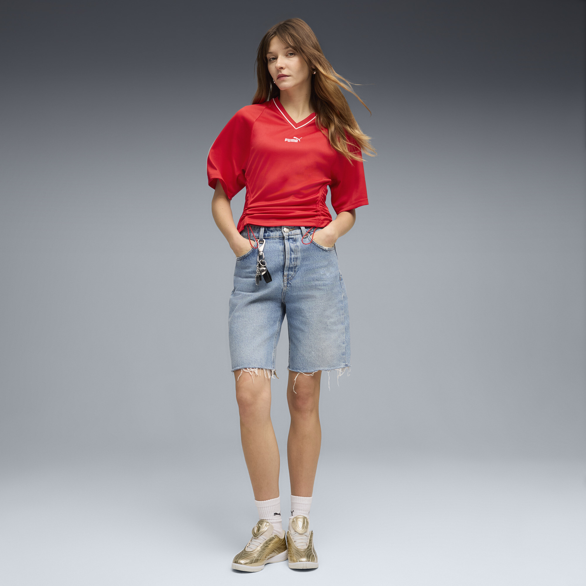 FUTURE.PUMA.ARCHIVE slim-fit voetbalshirt voor Dames, Rood, Maat XL thumbnail 2