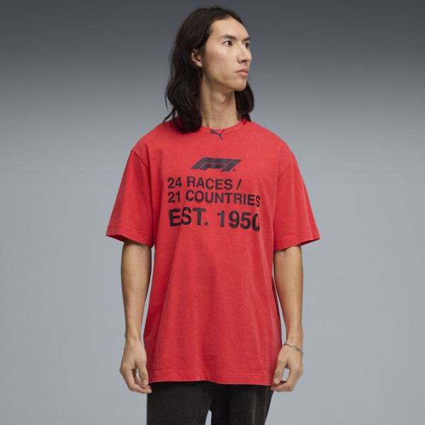Remera PUMA holgada F1® Race para Hombre En Pop Rojo