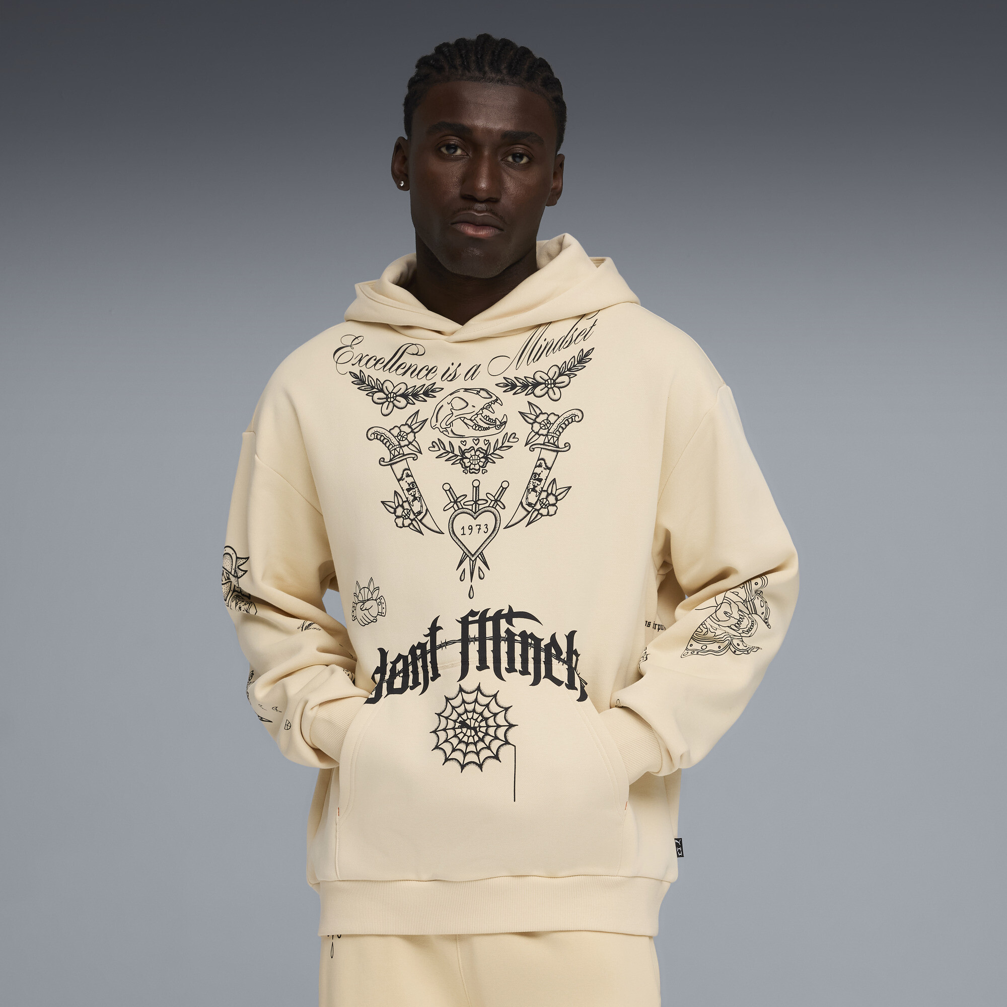 かたん WILD PARTY Hoodie Napoleon Jacket Moletom com Capuz Swish N' Ink Relaxed Basketball Masculino