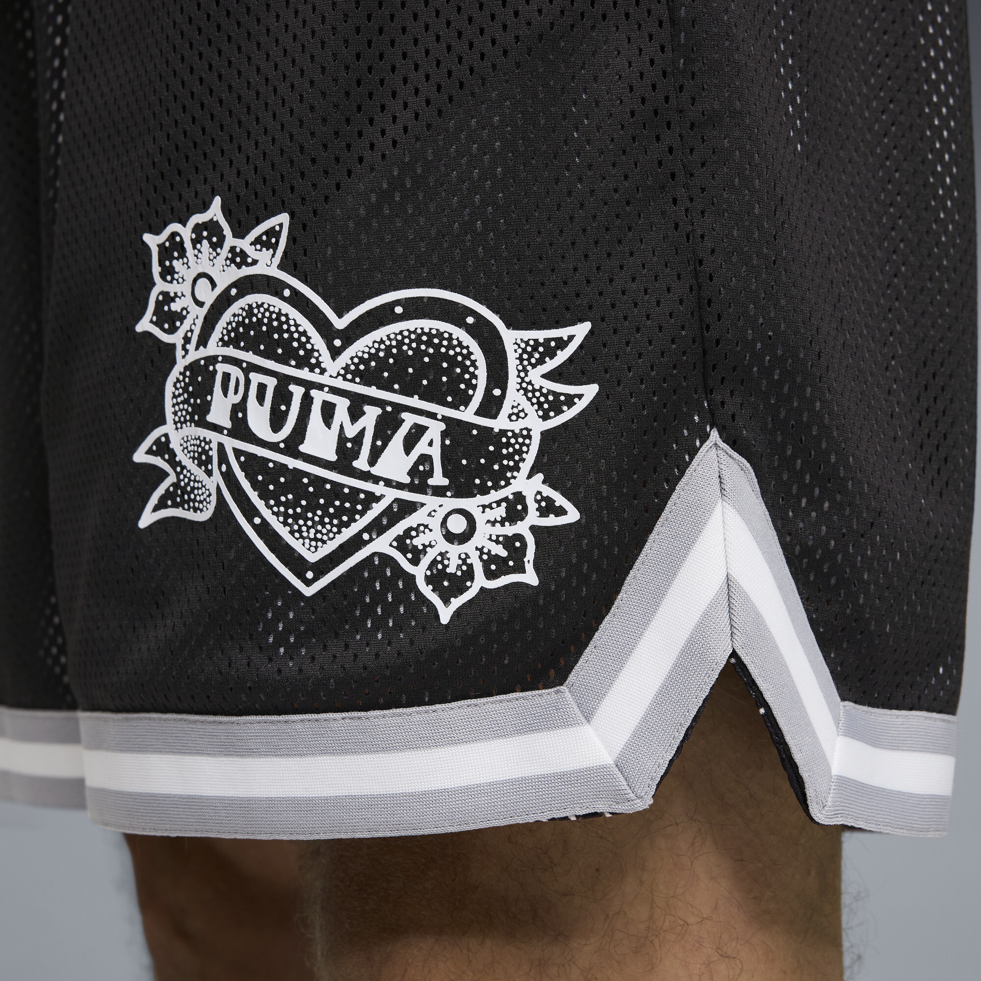 PUMA Swish N'Ink omkeerbare gebreide short voor Heren, Zwart, Maat 4XL thumbnail 2