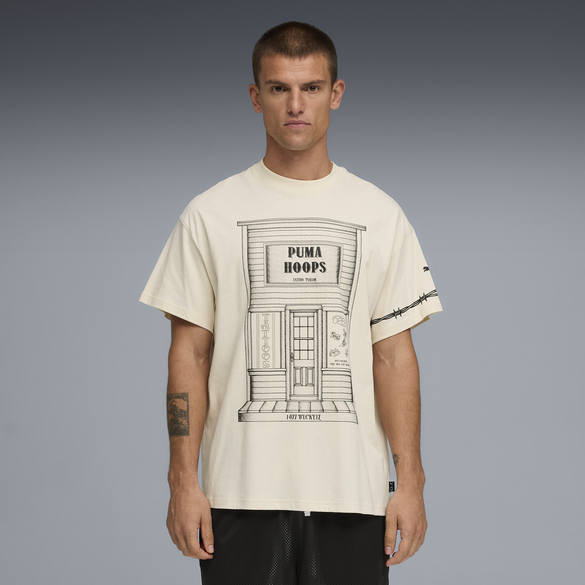 PUMA T shirt de basketball oversize Swish N'Ink II Homme Accessoires