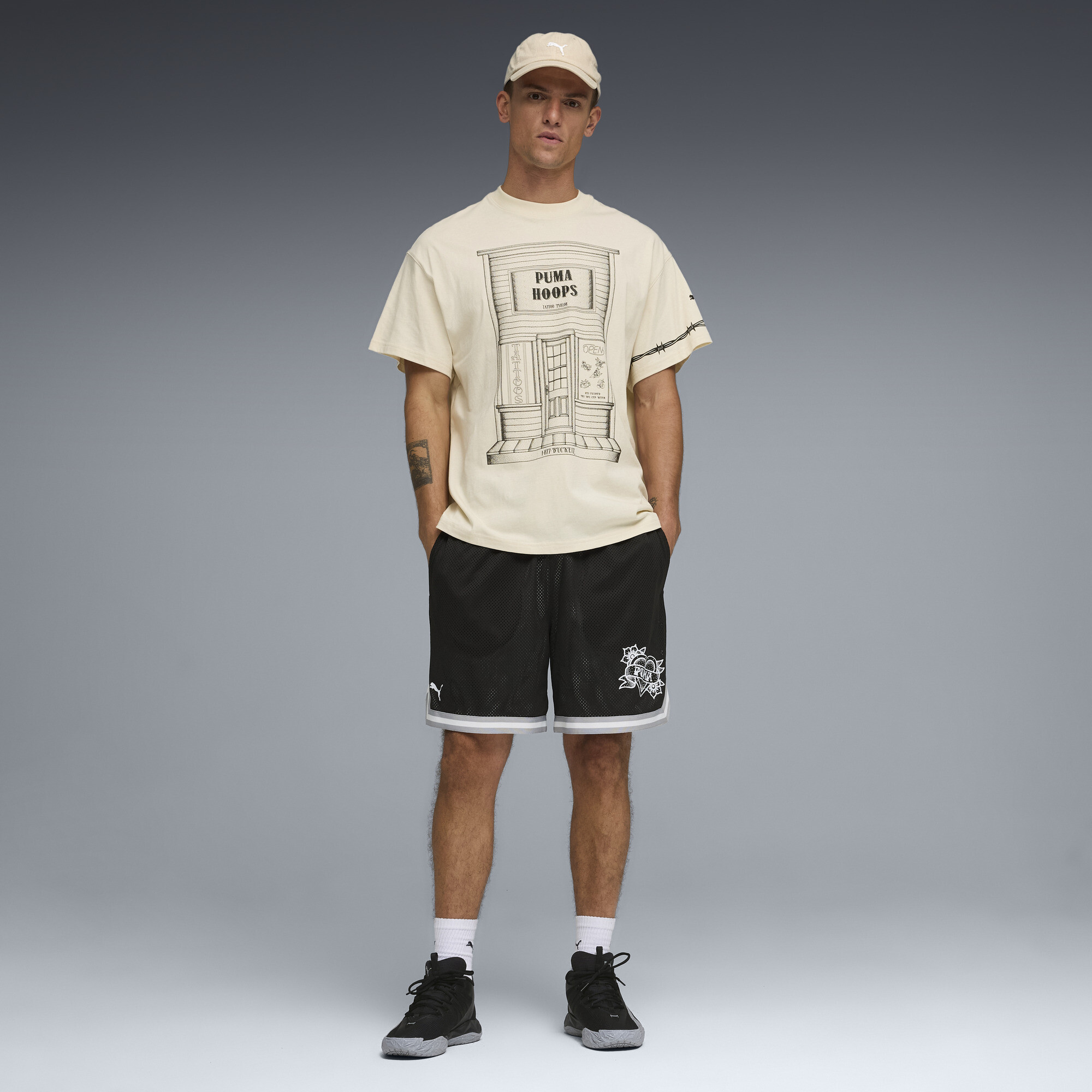 PUMA Swish N'Ink II oversized basketbal-T-shirt voor Heren, Maat XXL thumbnail 4