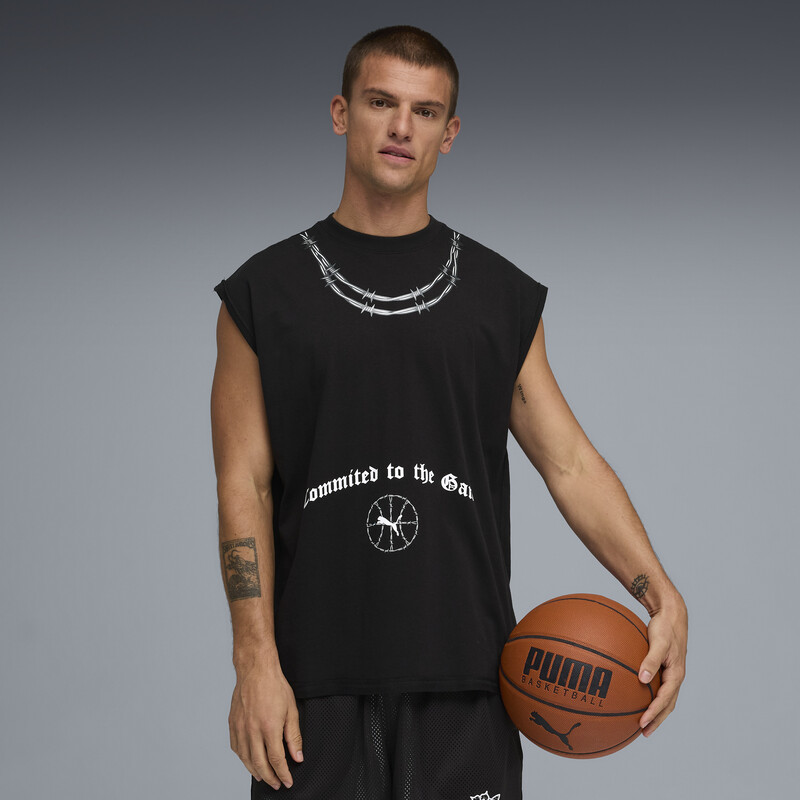 

Men's PUMA Swish N' Ink Oversized Sleeveless Basketball Tee