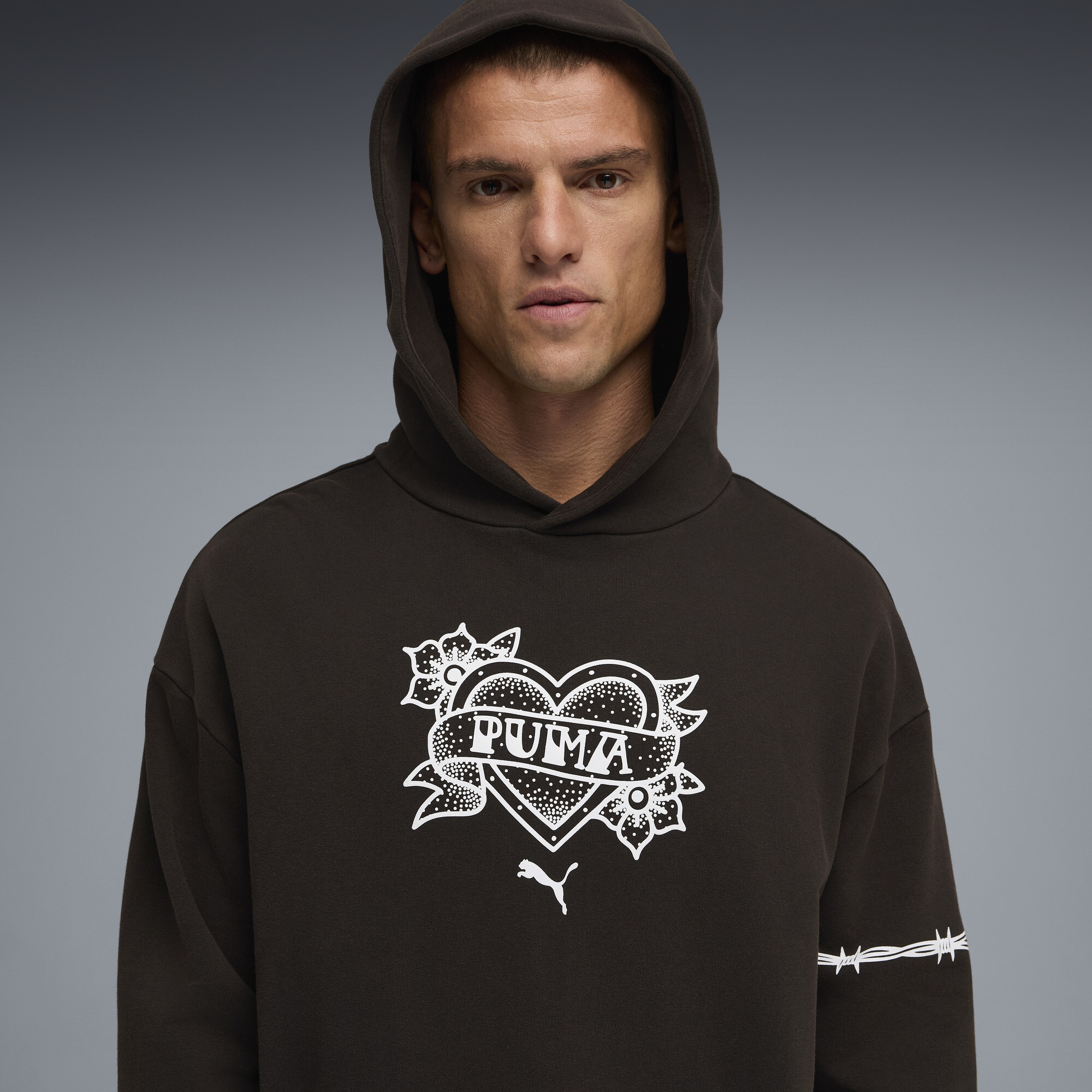 PUMA Swish N'Ink II relaxte basketbalhoodie voor Heren, Zwart, Maat XL thumbnail 7