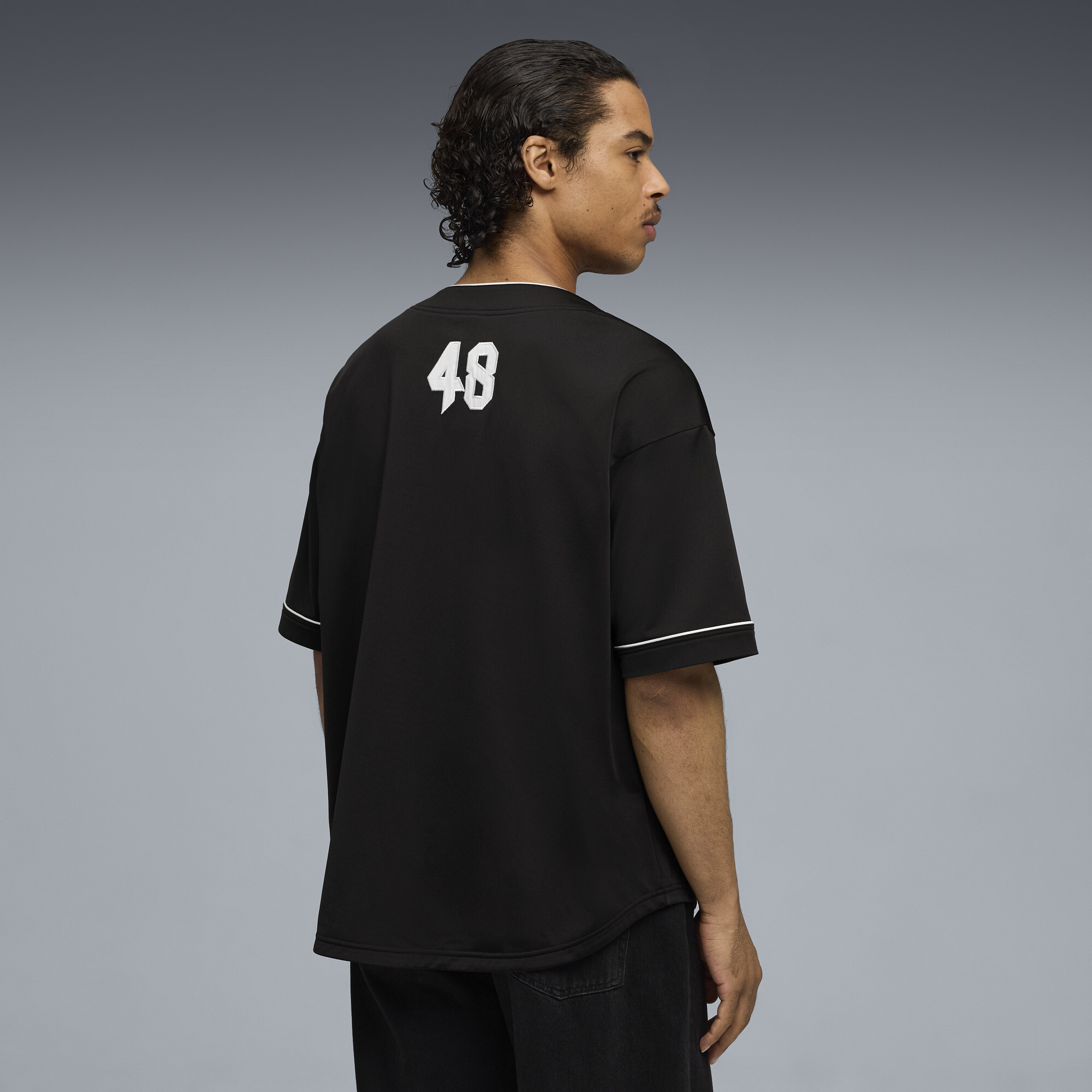 PUMA Oversized basebalshirt voor Heren, Zwart, Maat S thumbnail 5