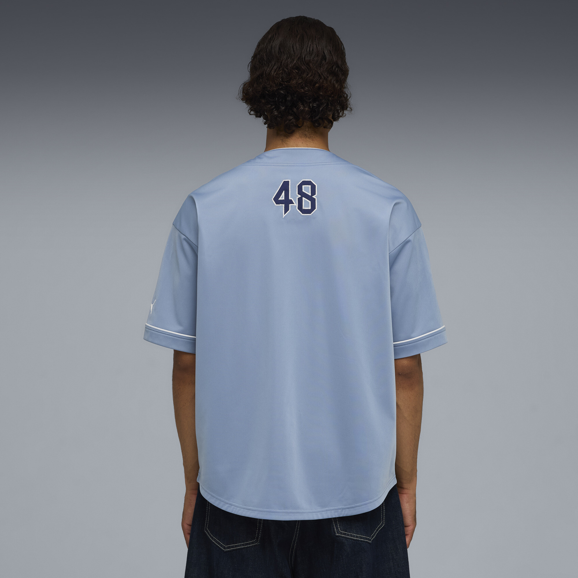 PUMA Oversized basebalshirt voor Heren, Blauw, Maat XL thumbnail 5