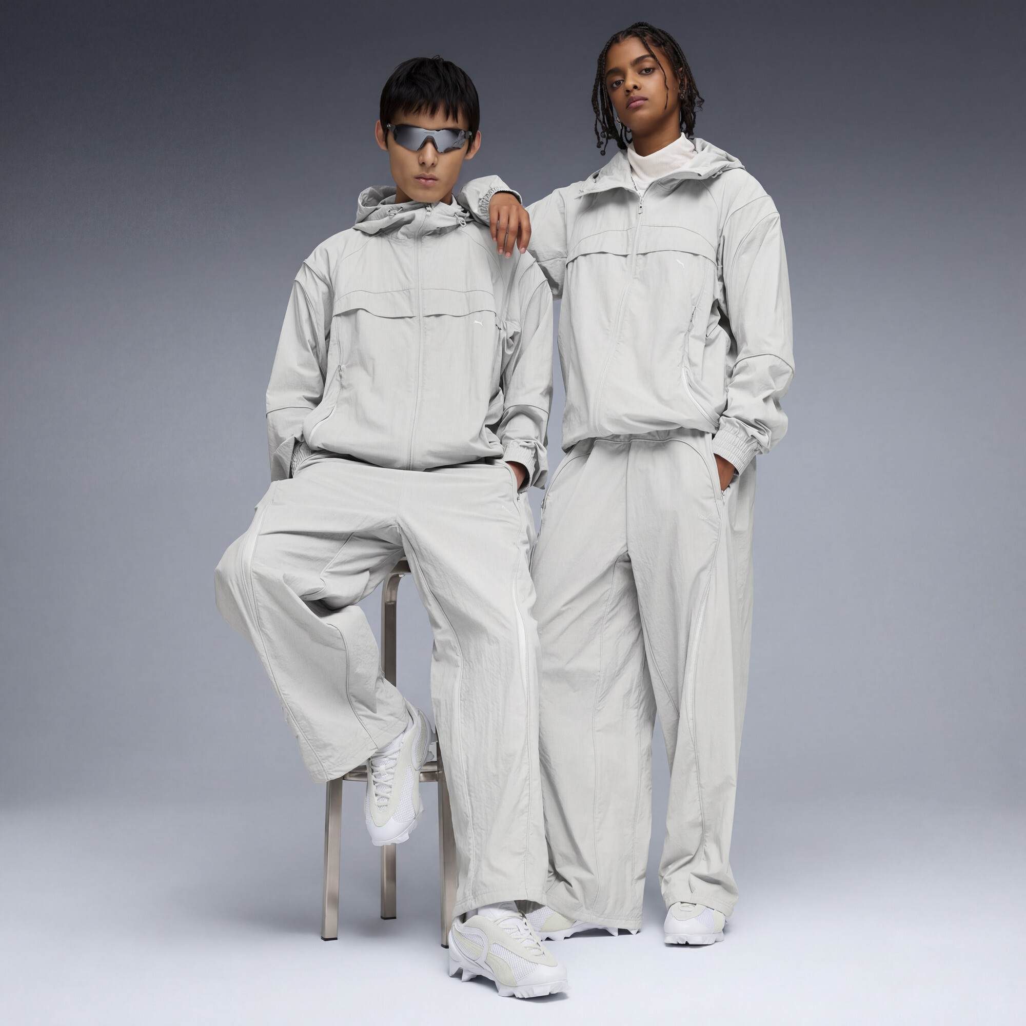 PUMA CLRT relaxte uniseks broek, Grijs, Maat XXL