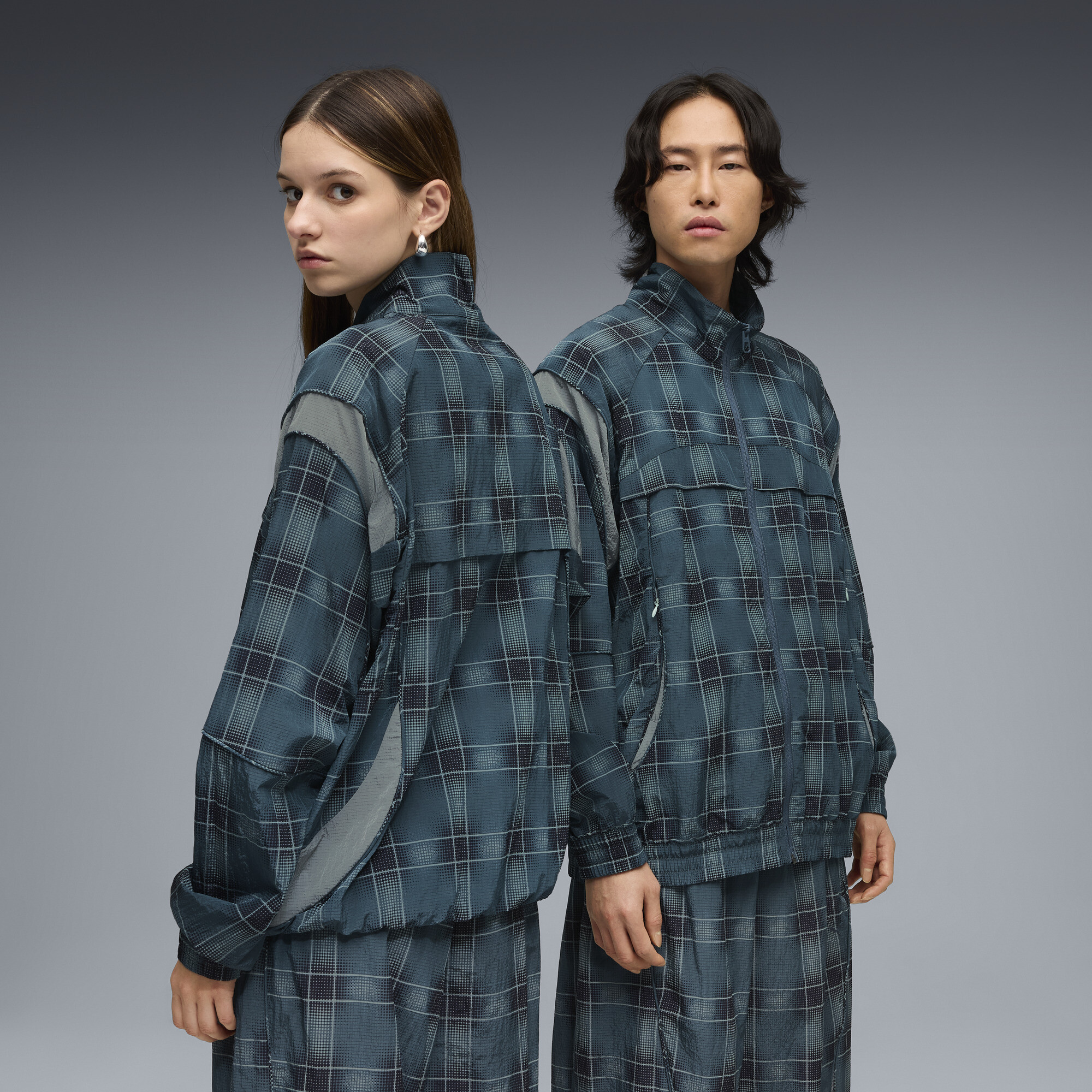 PUMA CLRT bedrukt uniseks jack, Grijs, Maat M