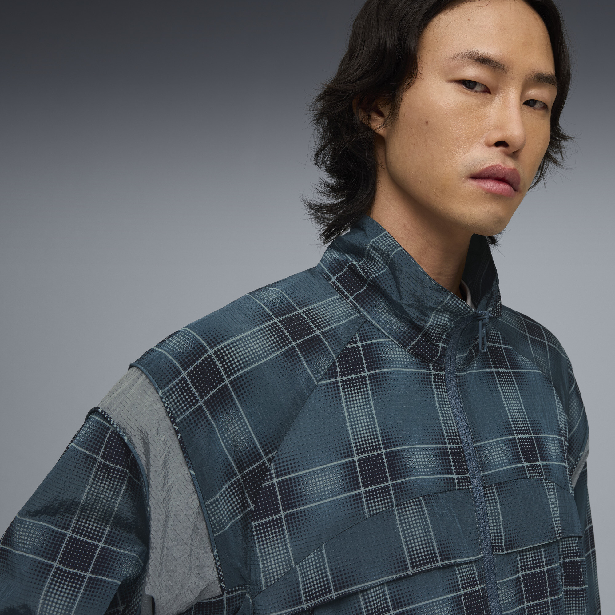 PUMA CLRT bedrukt uniseks jack, Grijs, Maat M thumbnail 7