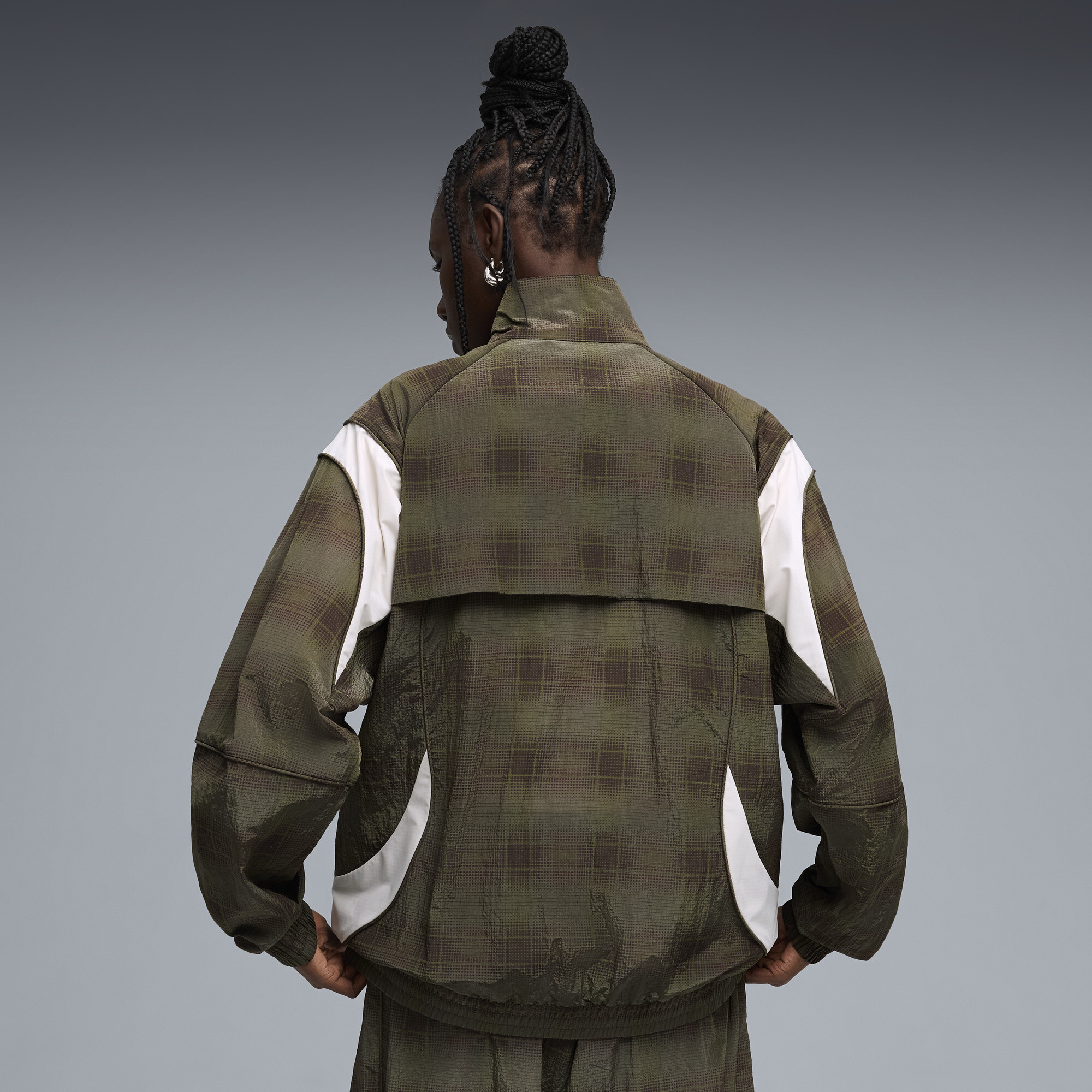 PUMA CLRT bedrukt uniseks jack, Groen, Maat L thumbnail 5